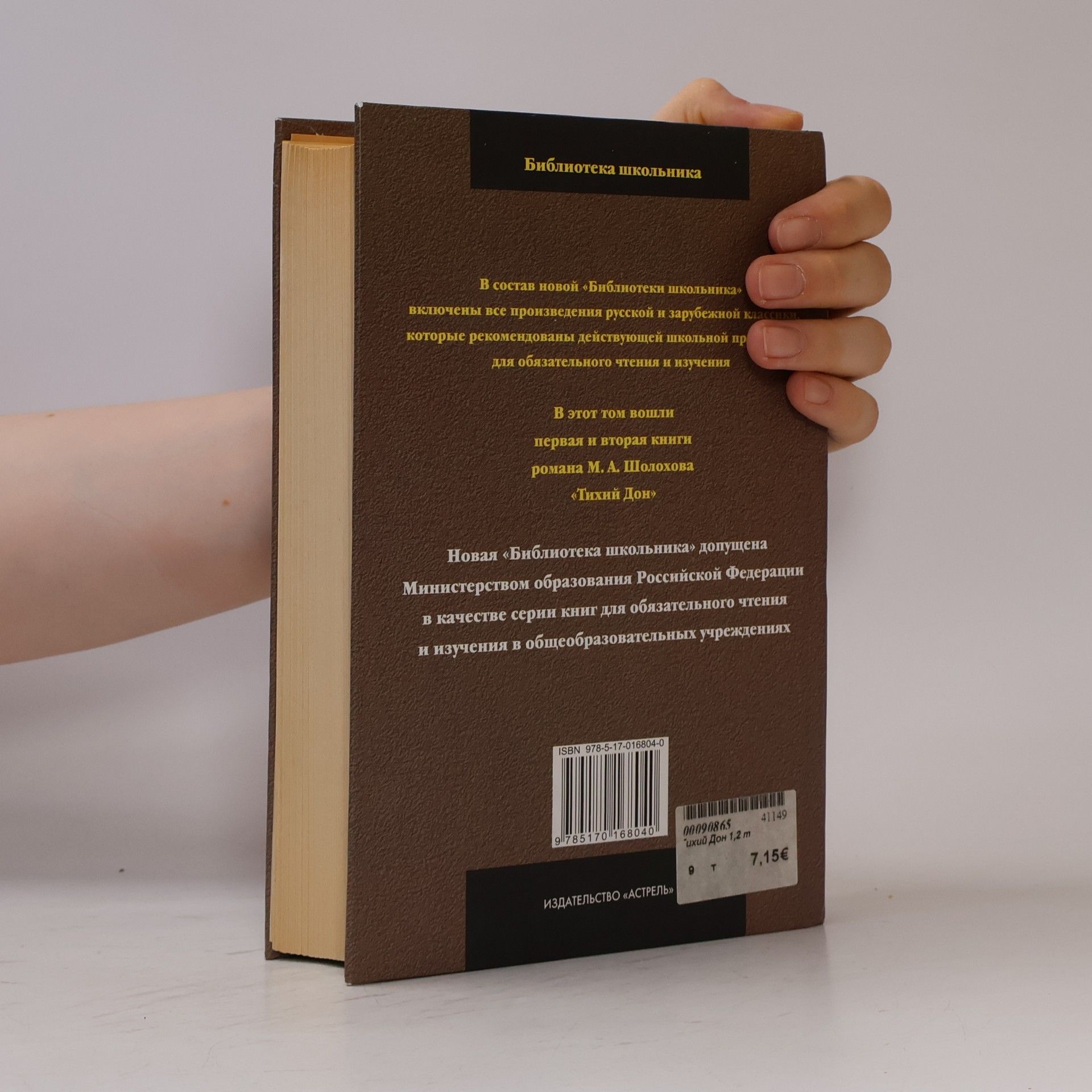 M. Sholokhov Tikhij Don. V 4 knigakh i 2 tomakh (Biblioteka shkol'nika)