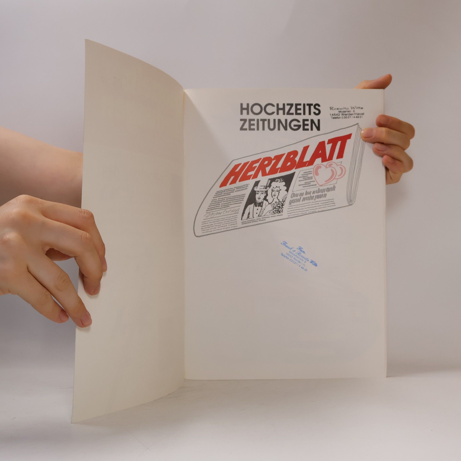 Hochzeitszeitungen mit Pfiff