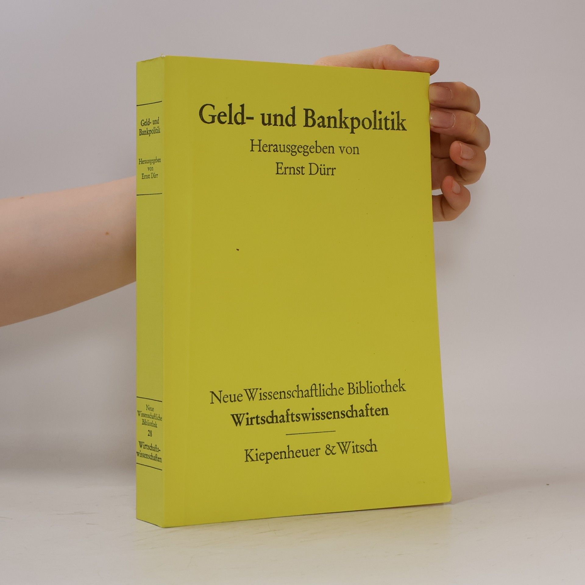 Ernst Dürr Geld- und Bankpolitik