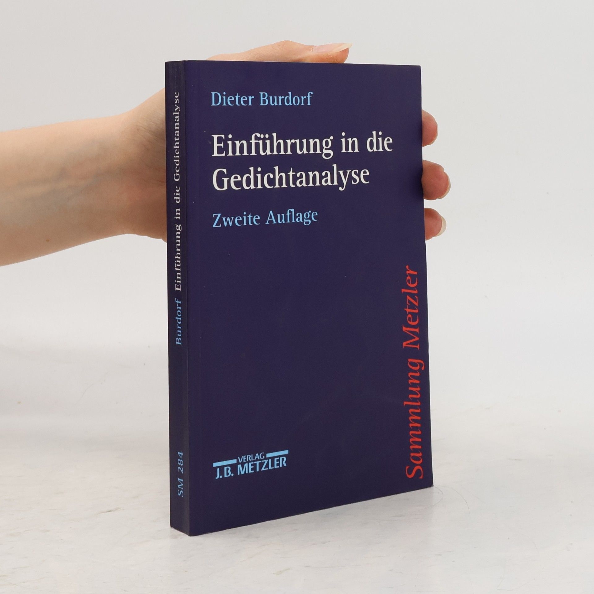 Dieter Burdorf Einführung in die Gedichtanalyse