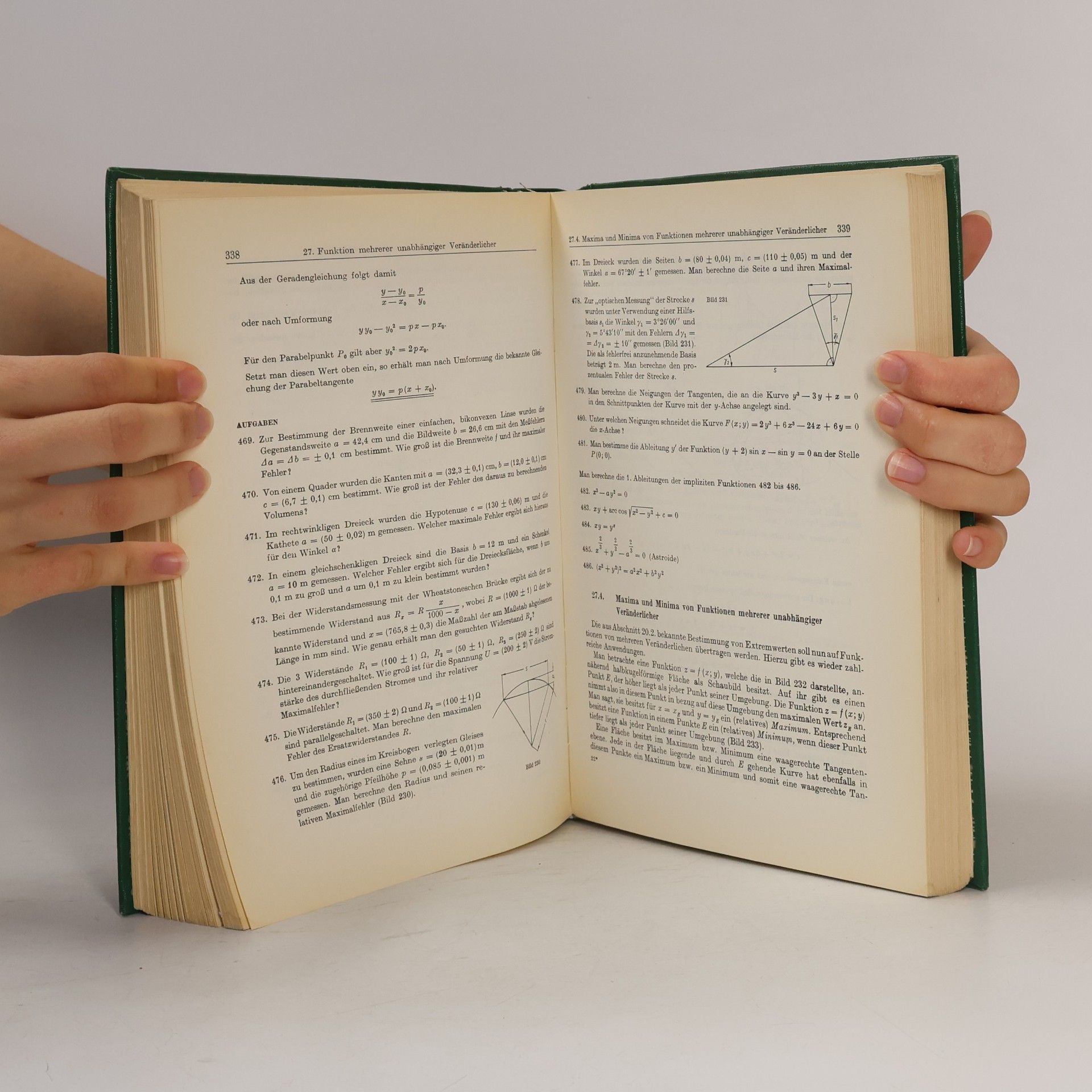 Wilhelm Leupold Analytische Geometrie, Vektorrechnung und Infinitesimalrechnung
