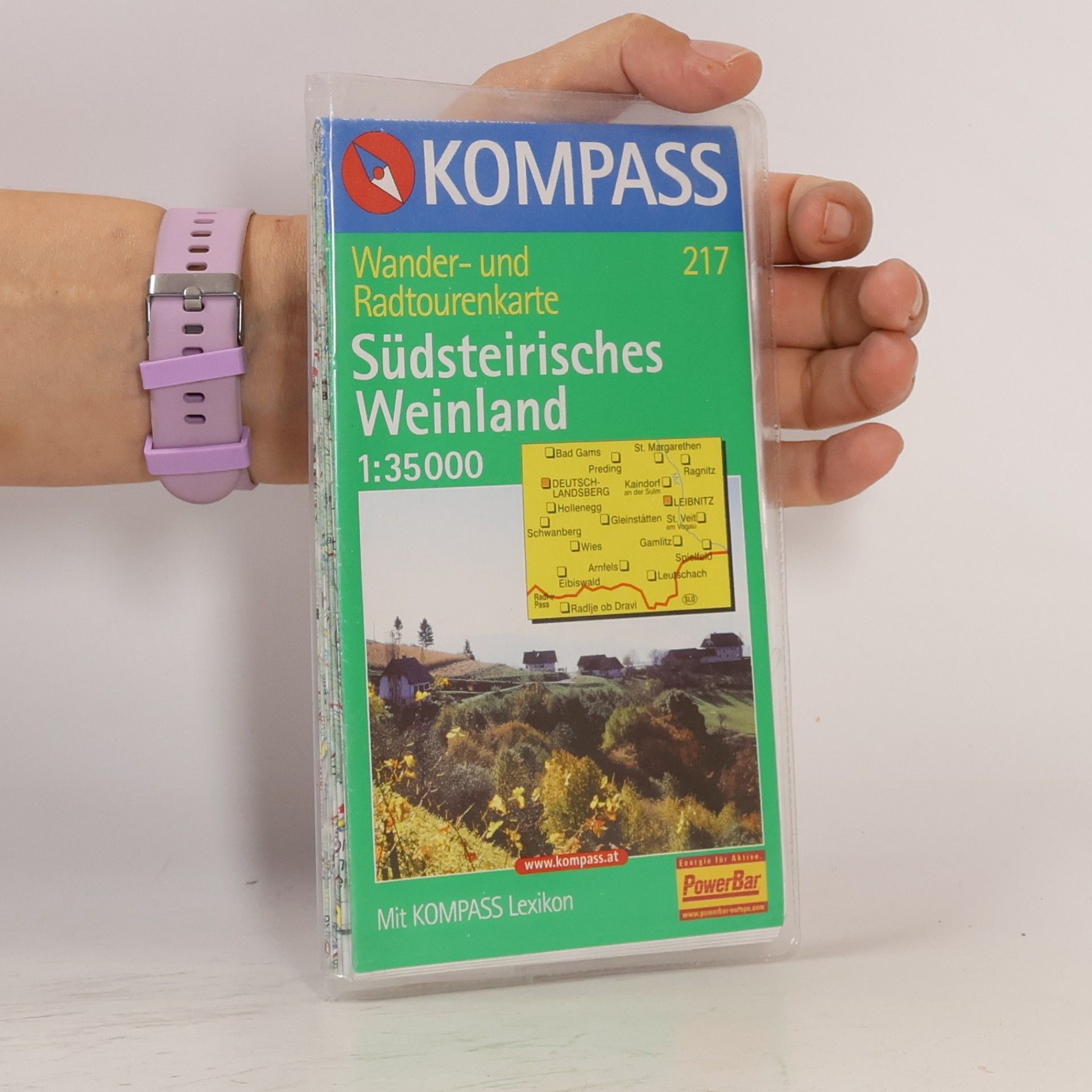 Kolektiv autorů Kompass - 217: Südsteirisches Weinland: Wander- und Radtourenkarte. GPS-genau. 1:25.000
