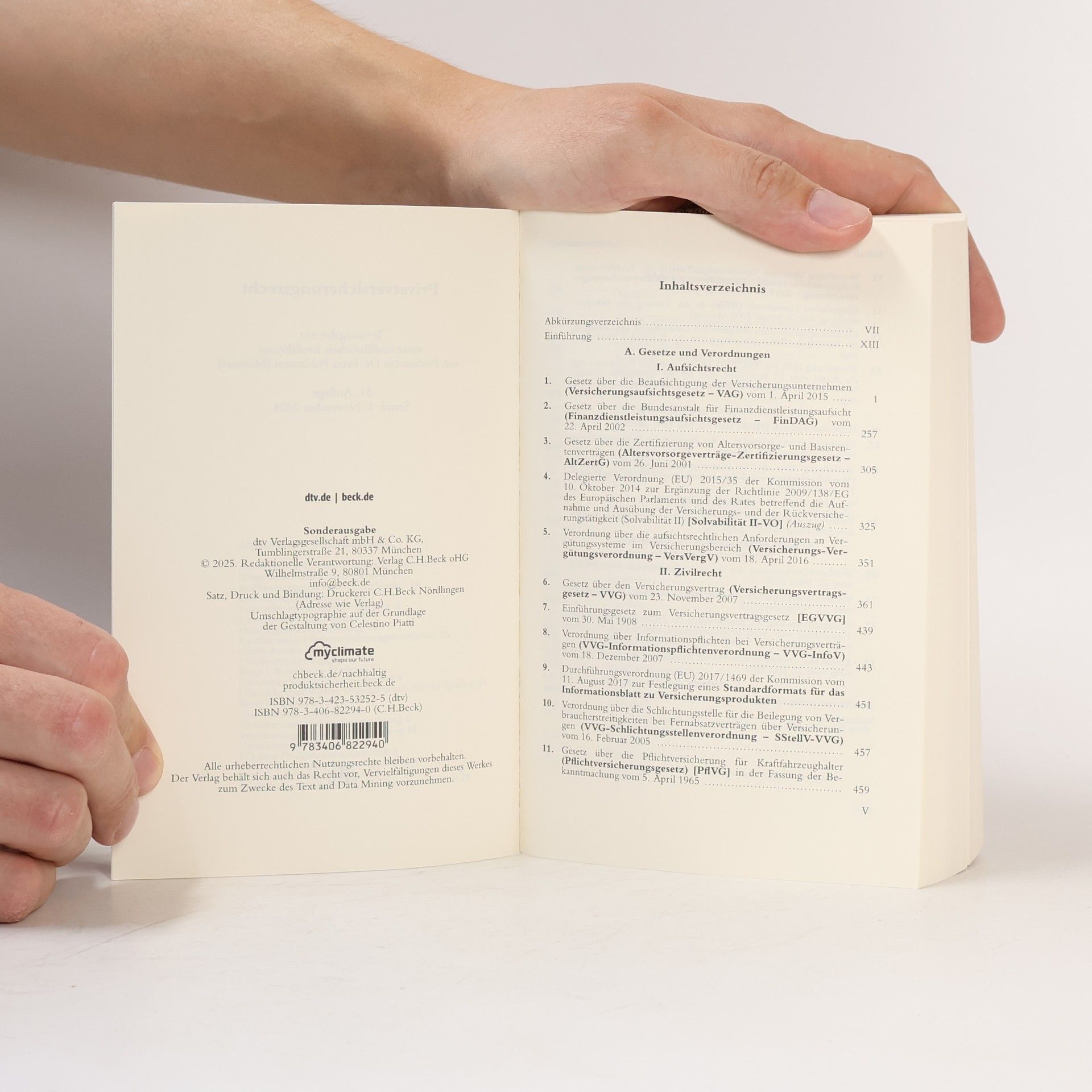 Beck-Texte im dtv: Privatversicherungsrecht