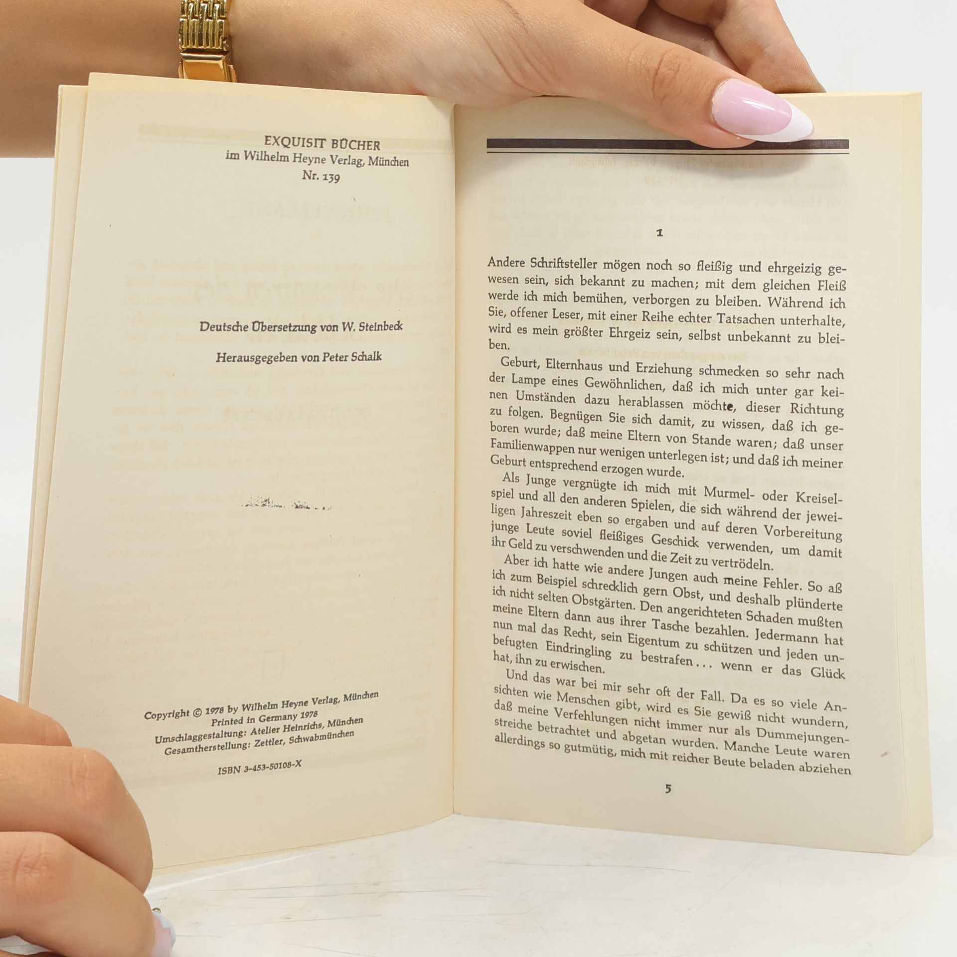 John Cleland Die Memoiren des Scholaren