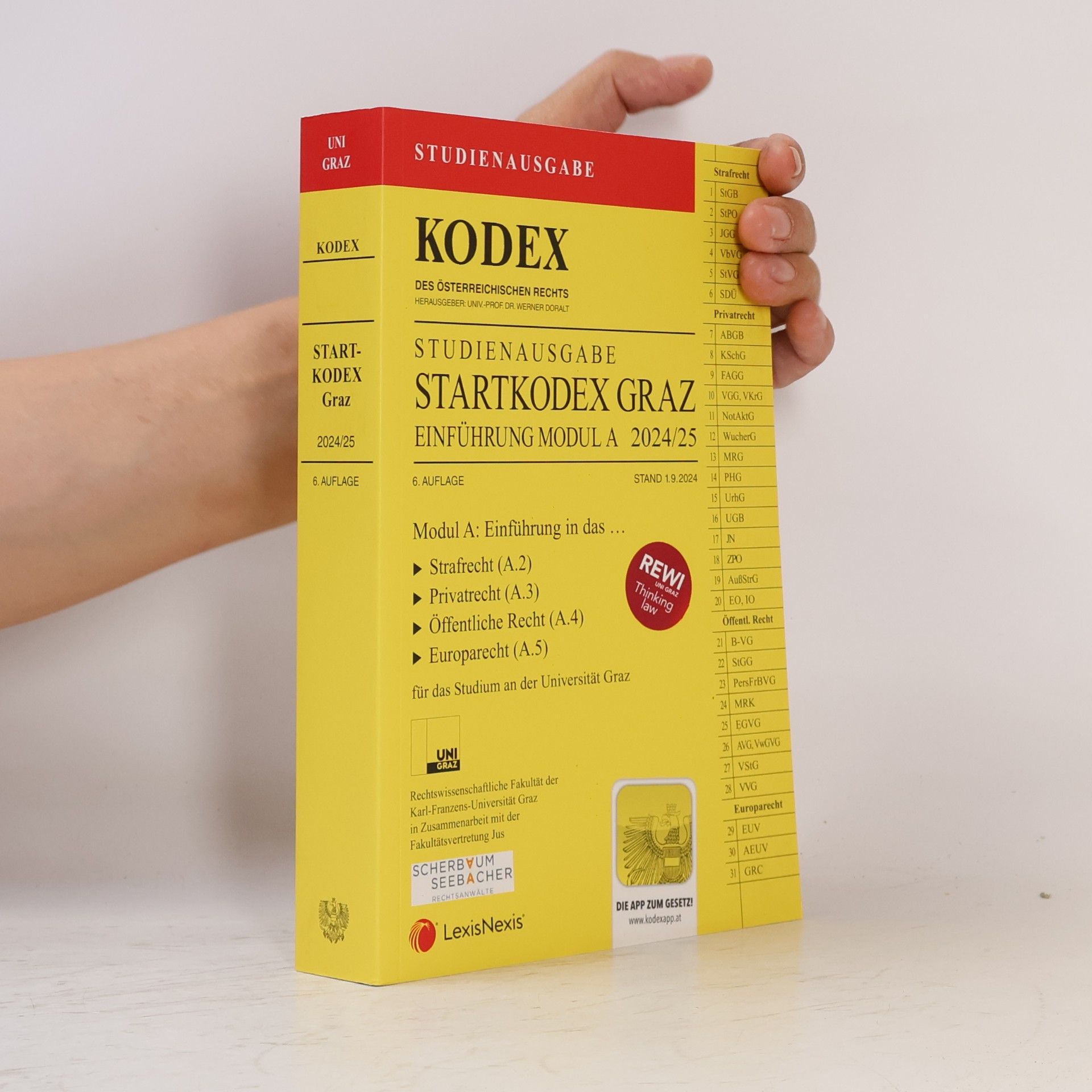 Werner Doralt Kodex Startkodex Graz 2024/25 - inkl. App: Studienausgabe für die Uni Graz - Einführung Modul A 2024/25 - 6. Auflage - Stand 1.9.2024