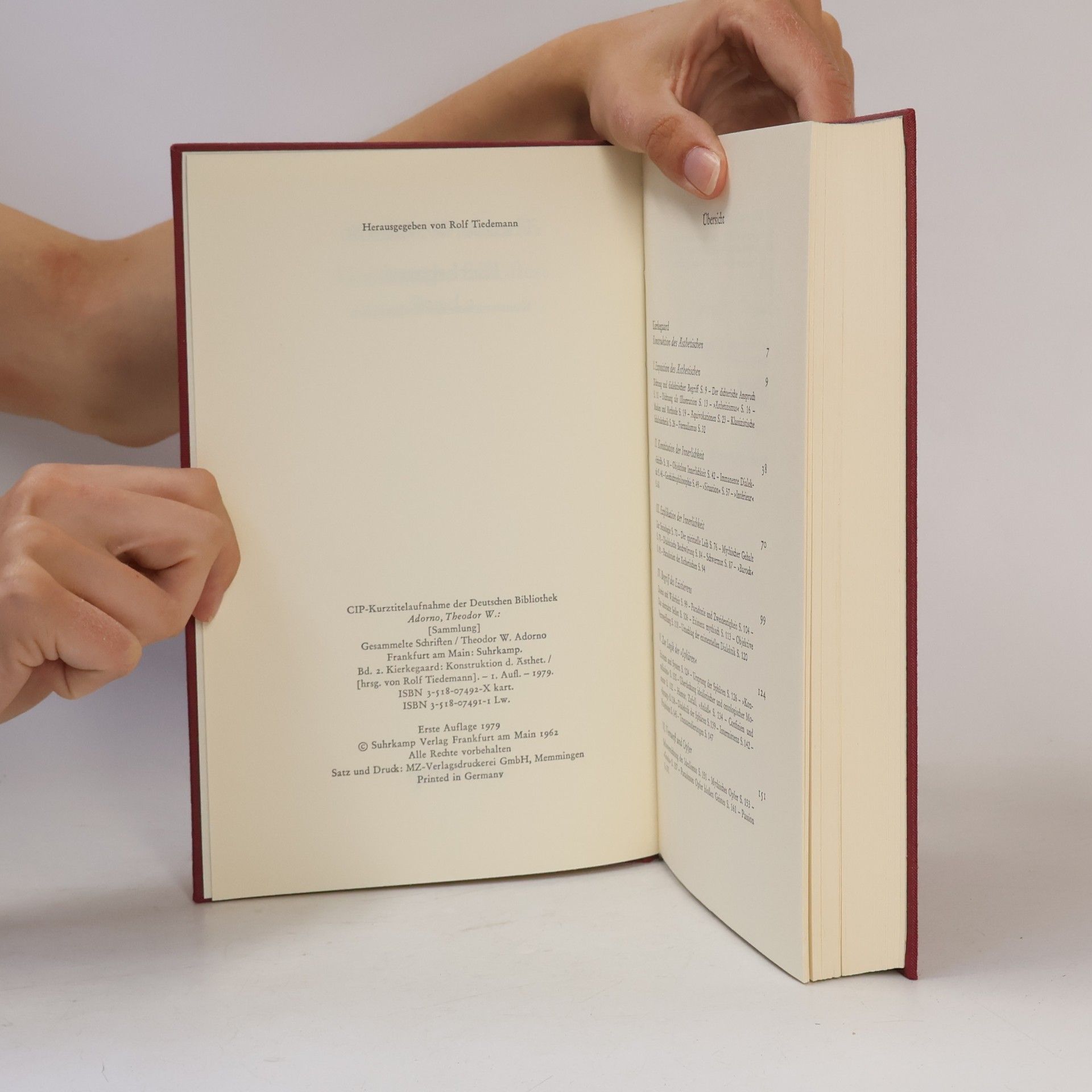 Theodor W. Adorno Schriften 2. Kierkegard