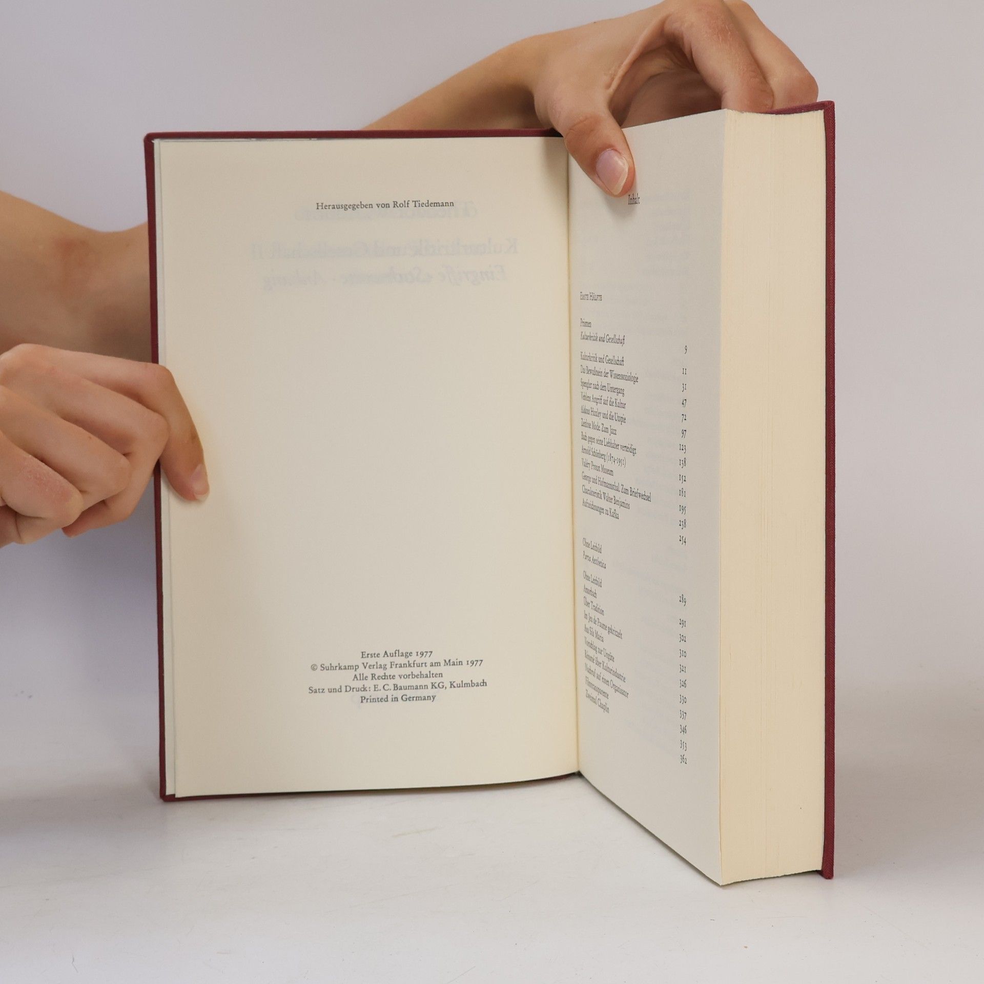 Theodor W. Adorno Schriften 10.2. Kulturkritik und Gesellschaft II.