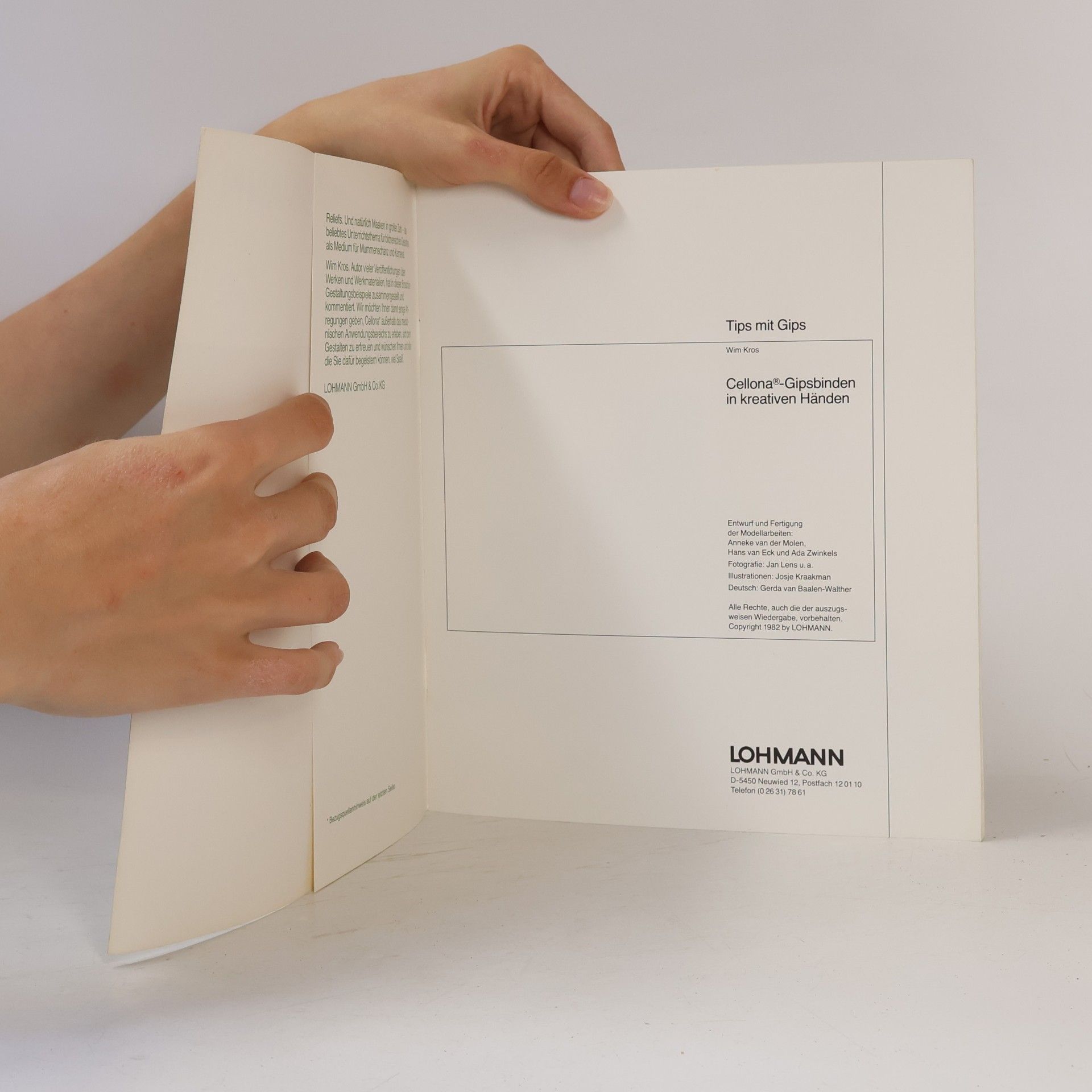 Wim Kros Tips mit Gips. Cellona Gipsbinden in kreativen Händen