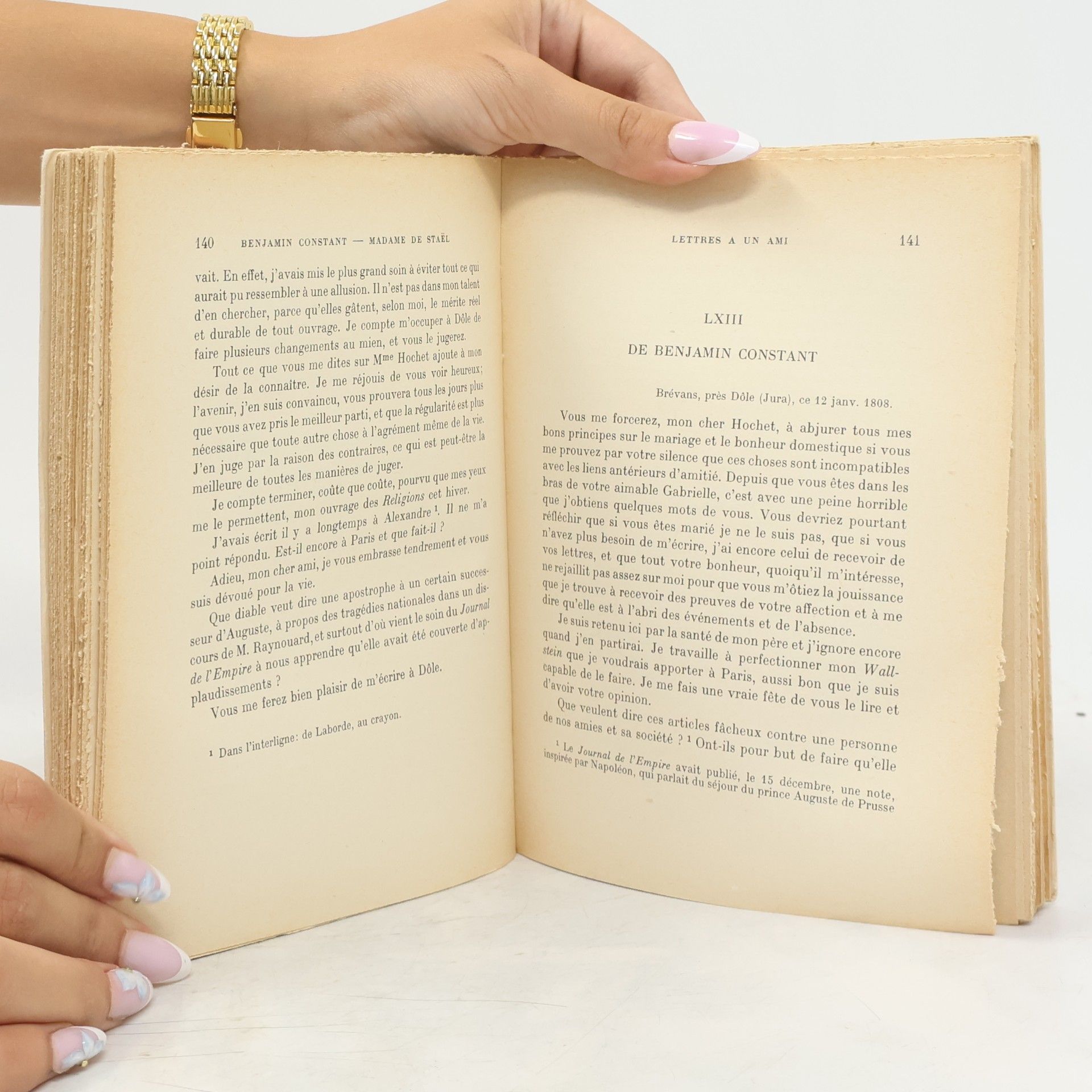 Benjamin Constant Lettres a un ami