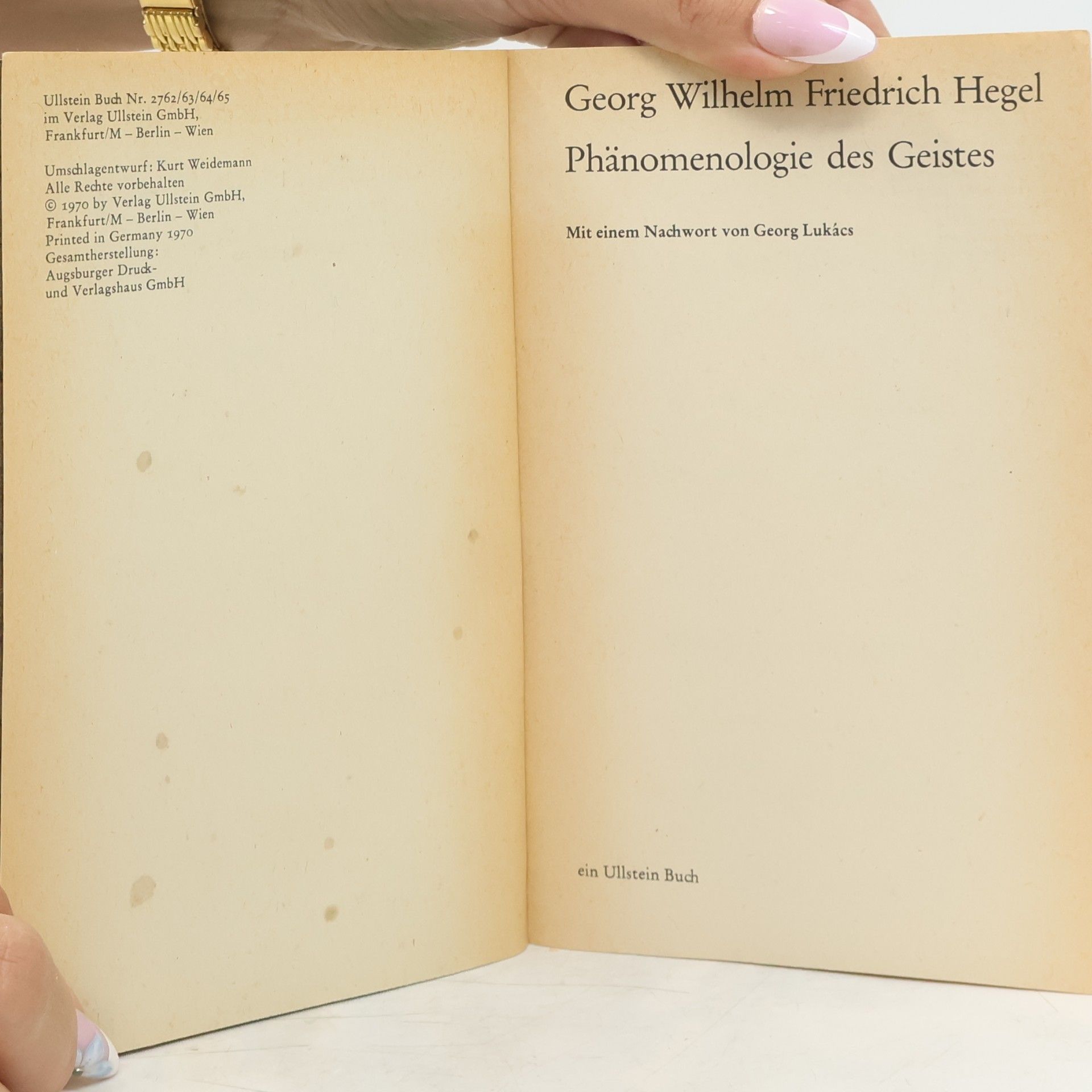 Georg Wilhelm Friedrich Hegel Phänomenologie des Geistes