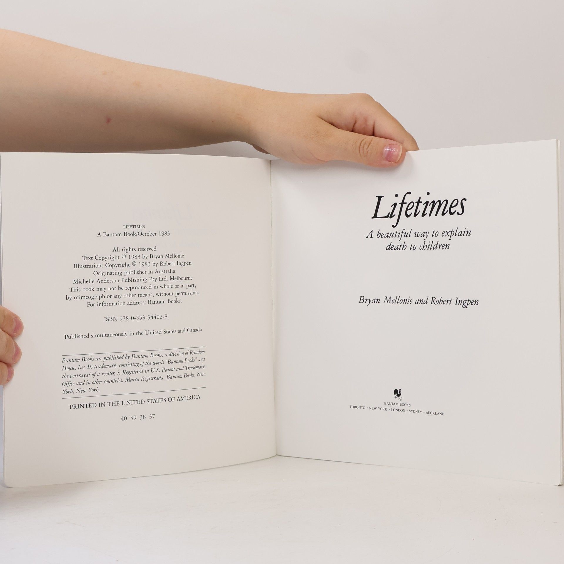 Bryan Mellonie Lifetimes: The Beautiful Way to Explain Death to Children
