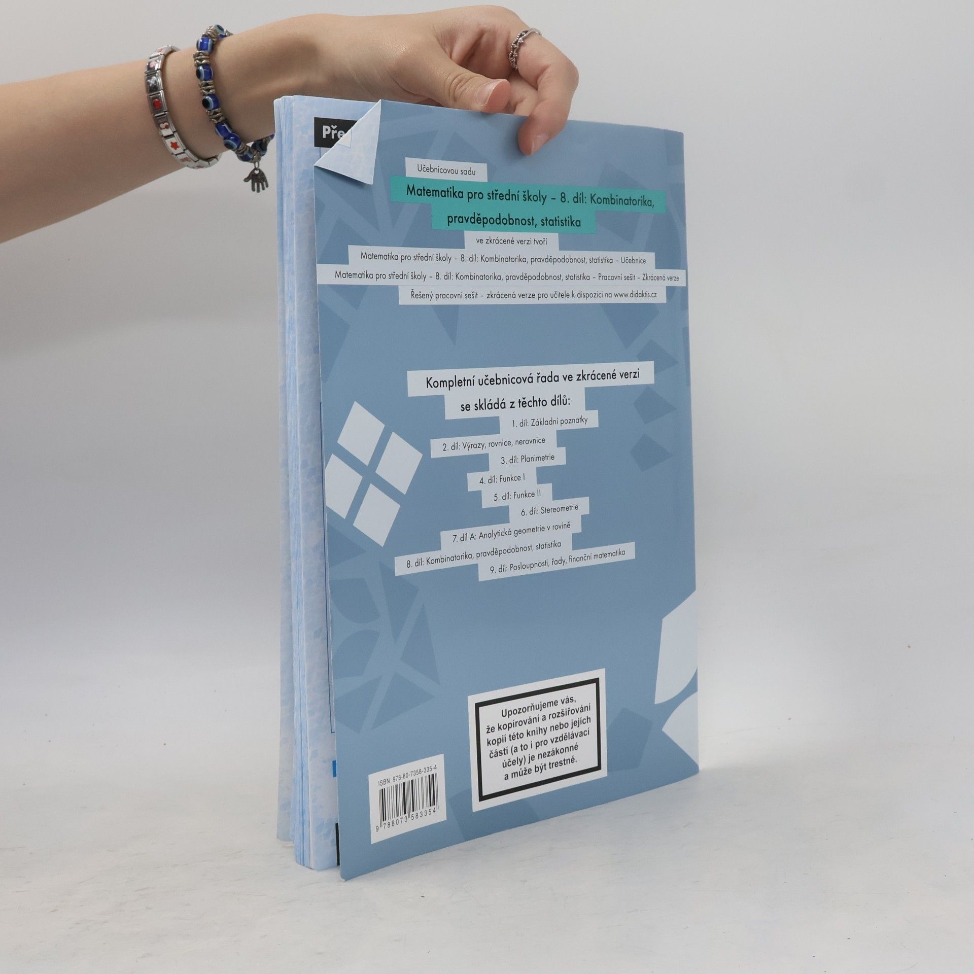 Various authors Matematika pro střední školy - kombinatorika, pravděpodobnost, statistika (8. díl, zkrácená verze, prac. sešit)