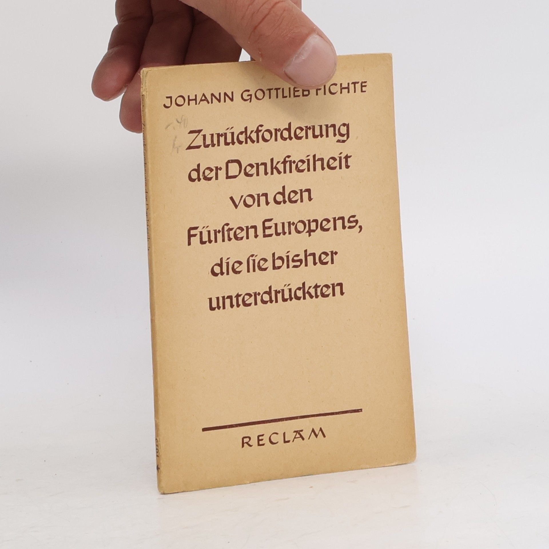 Zurückforderung der Denkfreiheit von den Fürsten Europas, die sie bisher unterdrückten