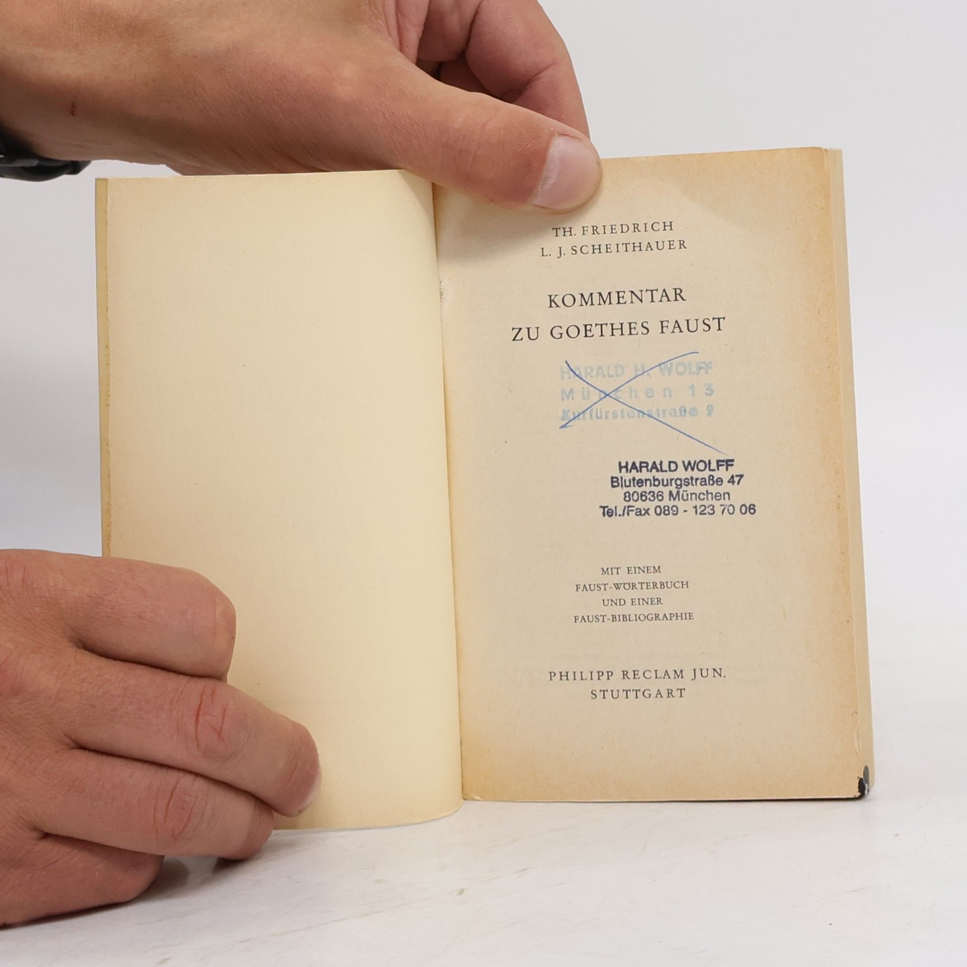 Theodor Friedrich Kommentar zu Goethes Faust