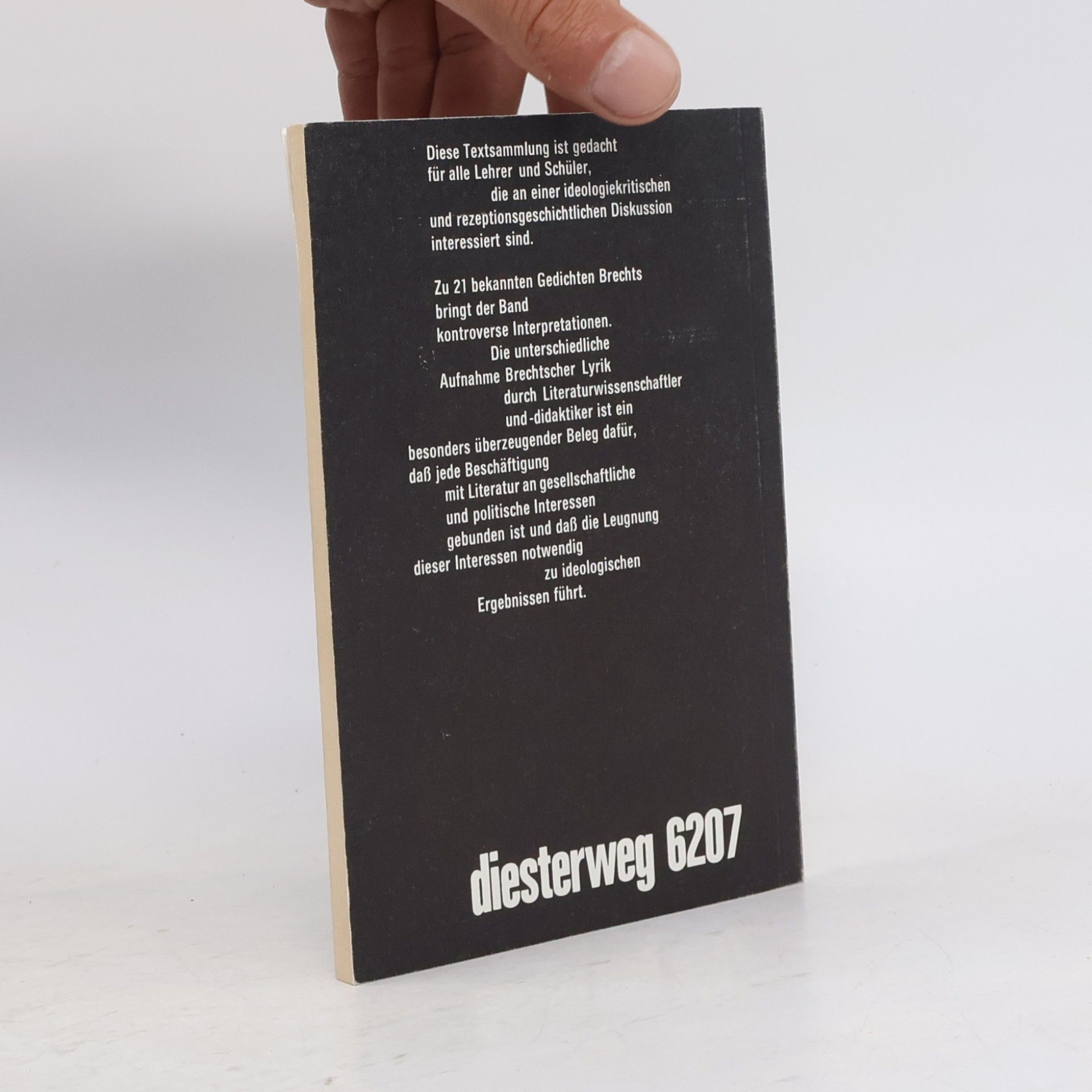 Valentin Merkelbach Kontroverse Interpretationen Brechtscher Lyrik: Texte und Materialien zum Literaturunterricht
