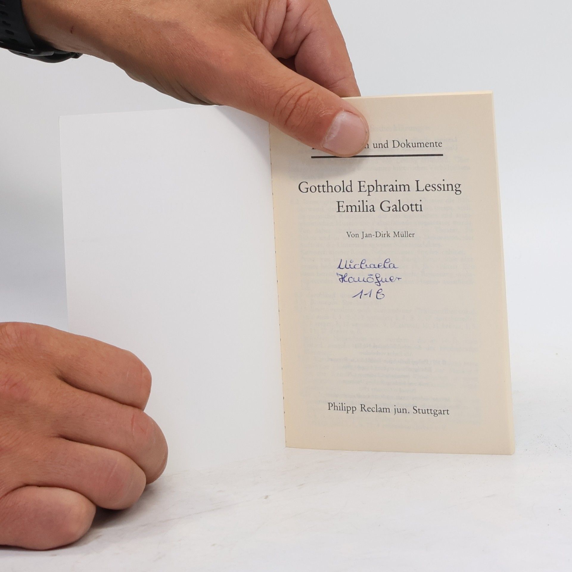 Gotthold Ephraim Lessing Gotthold Ephraim Lessing, Emilia Galotti