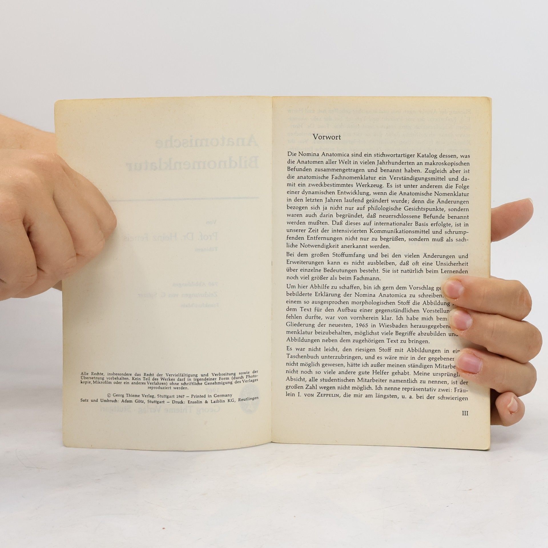 Heinz Feneis Anatomische Bildnomenklatur