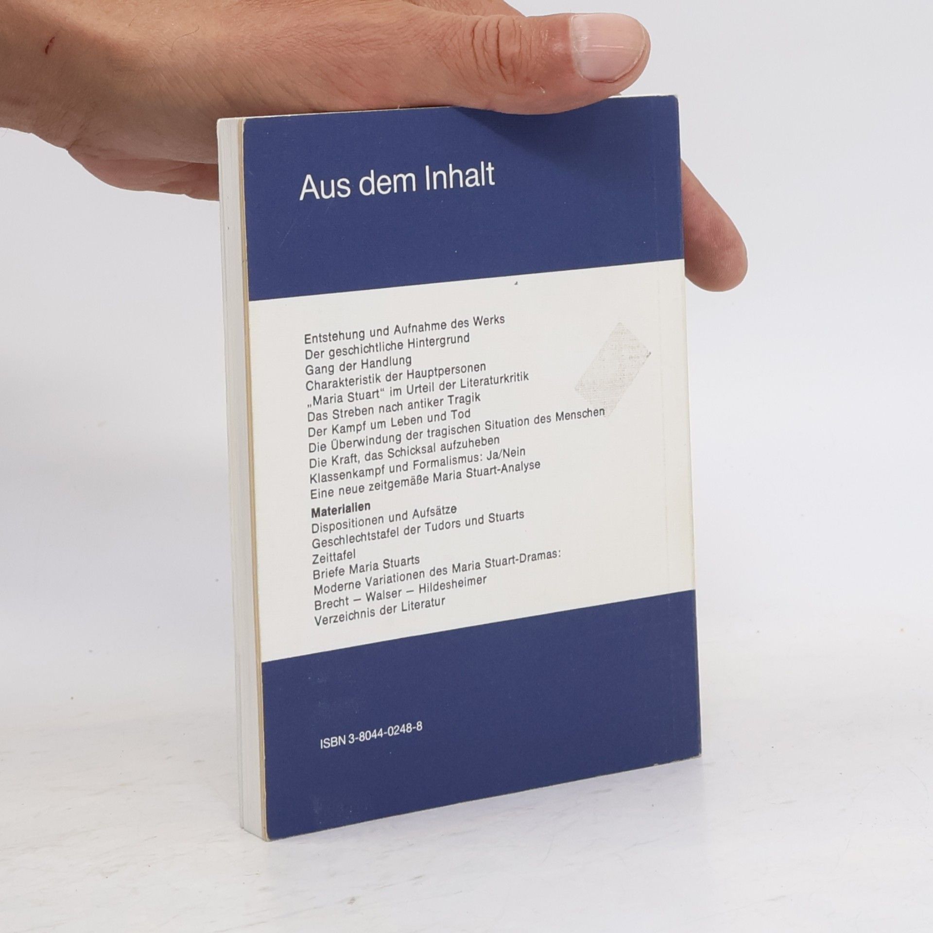 Edgar Neis Erläuterungen zu Friedrich Schiller, Maria Stuart
