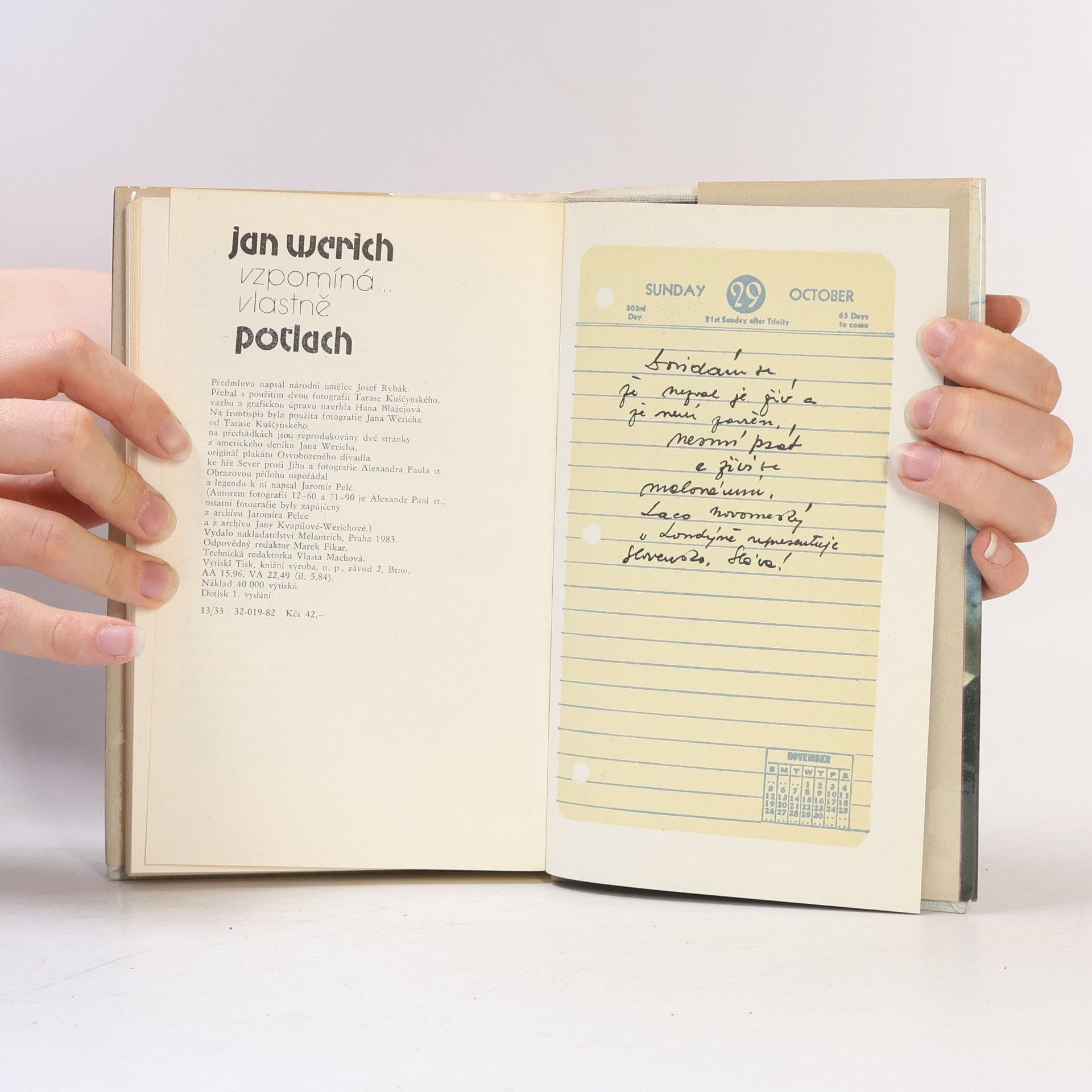 Jan Werich Jan Werich vzpomíná... vlastně Potlach