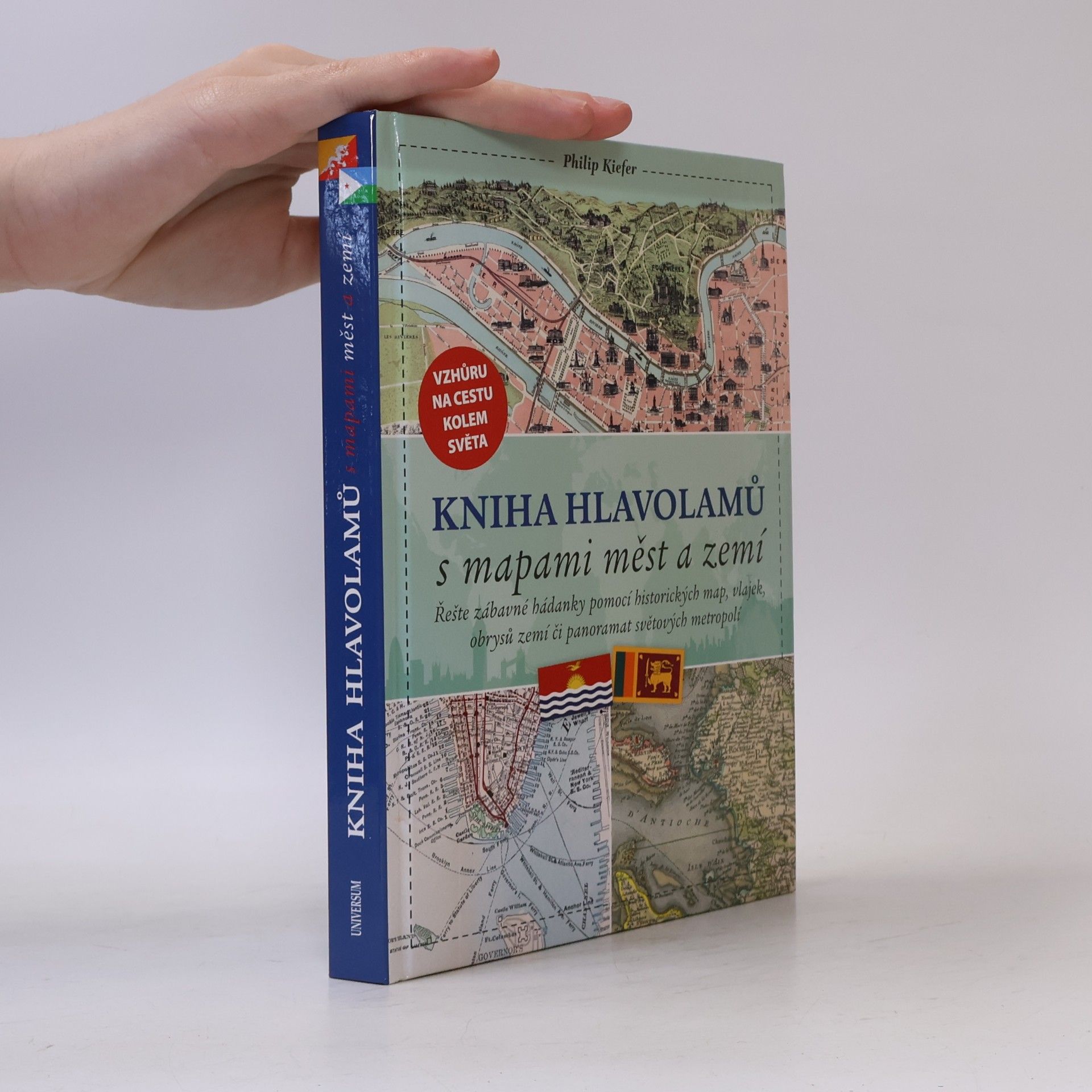 Philip Kiefer Kniha hlavolamů s mapami měst a zemí