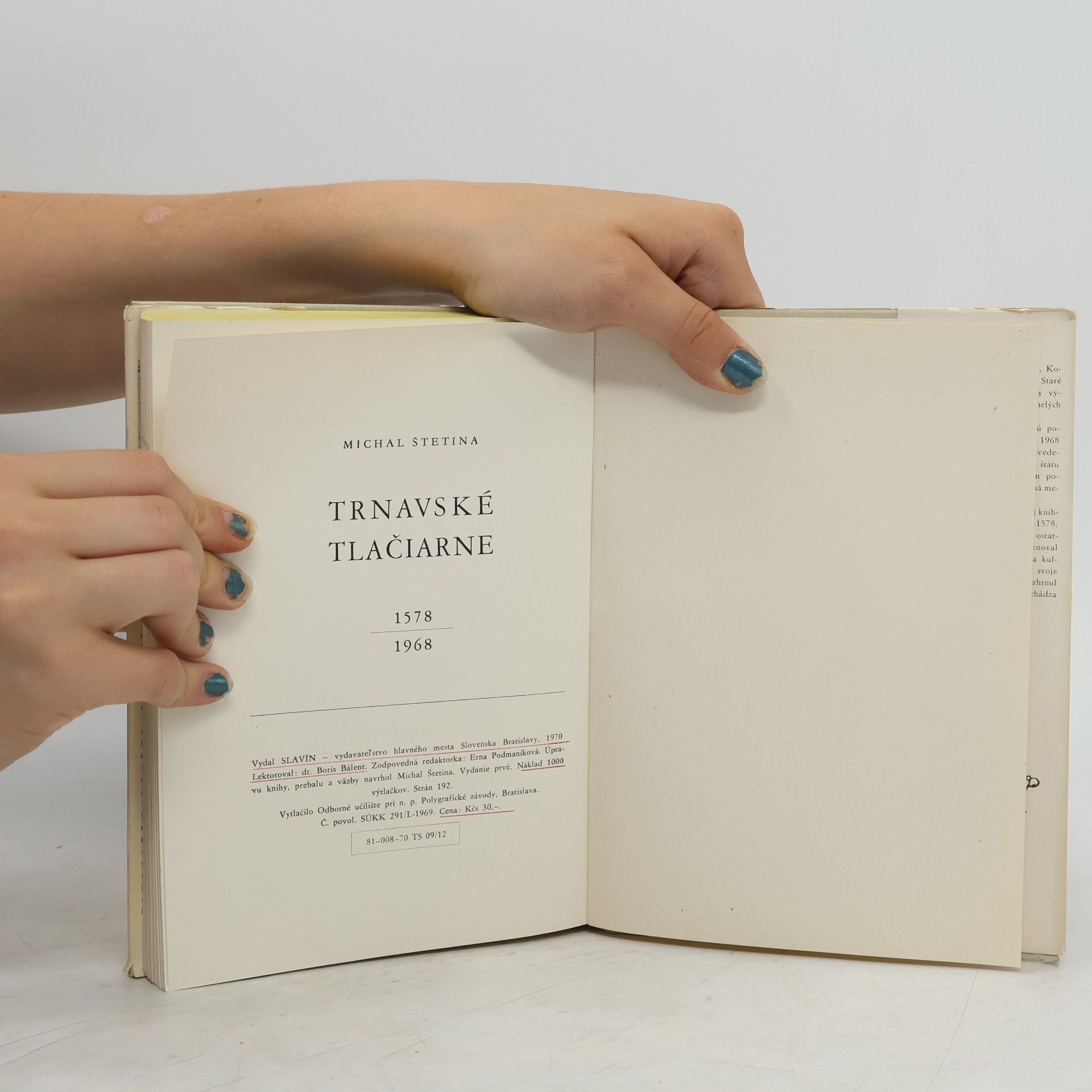 Michal Štětina Trnavské tlačiarne 1578 - 1968