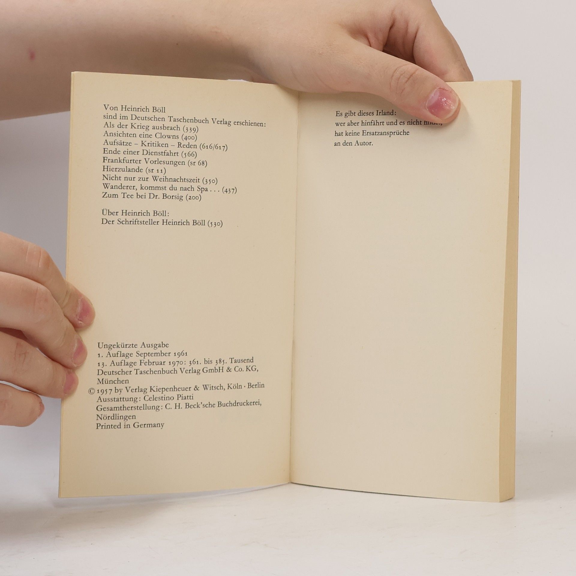Heinrich Böll Irisches Tagebuch