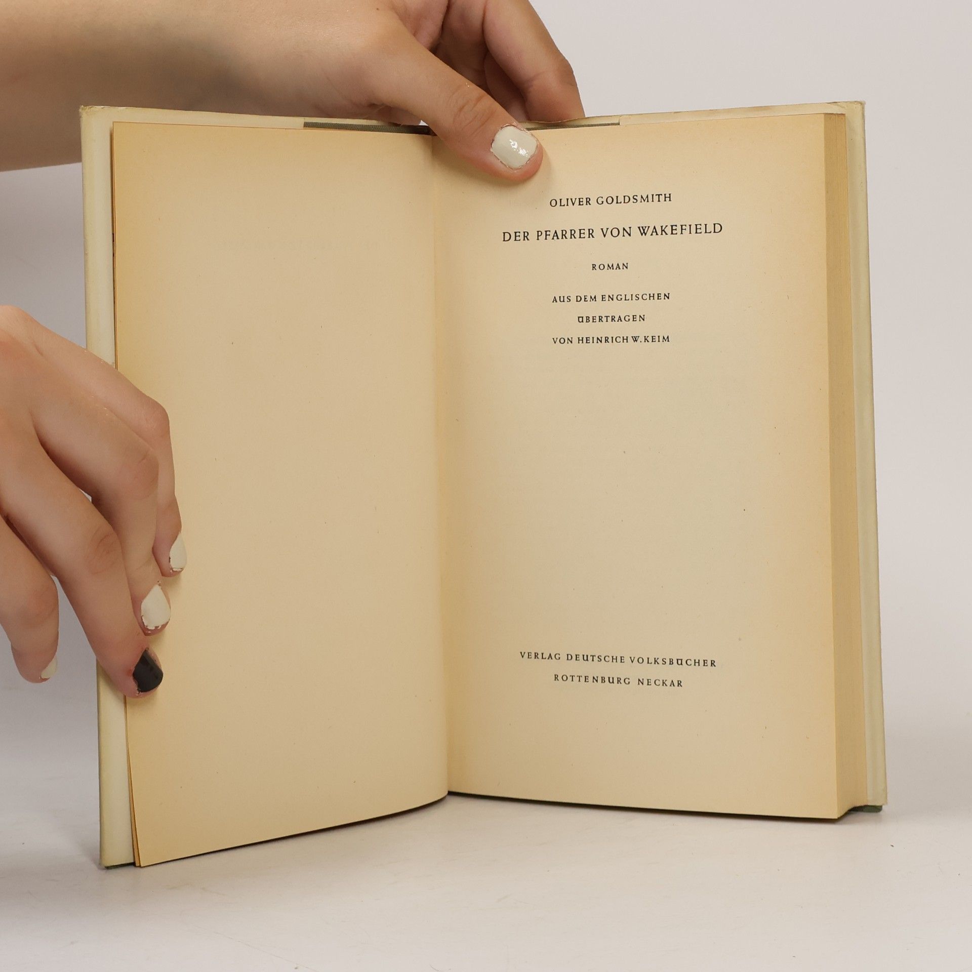Oliver Goldsmith Der Pfarrer von Wakefield