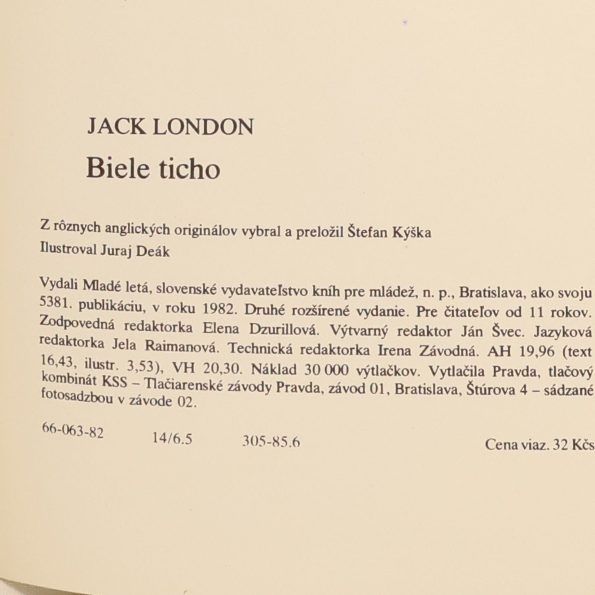 Jack London Biele ticho