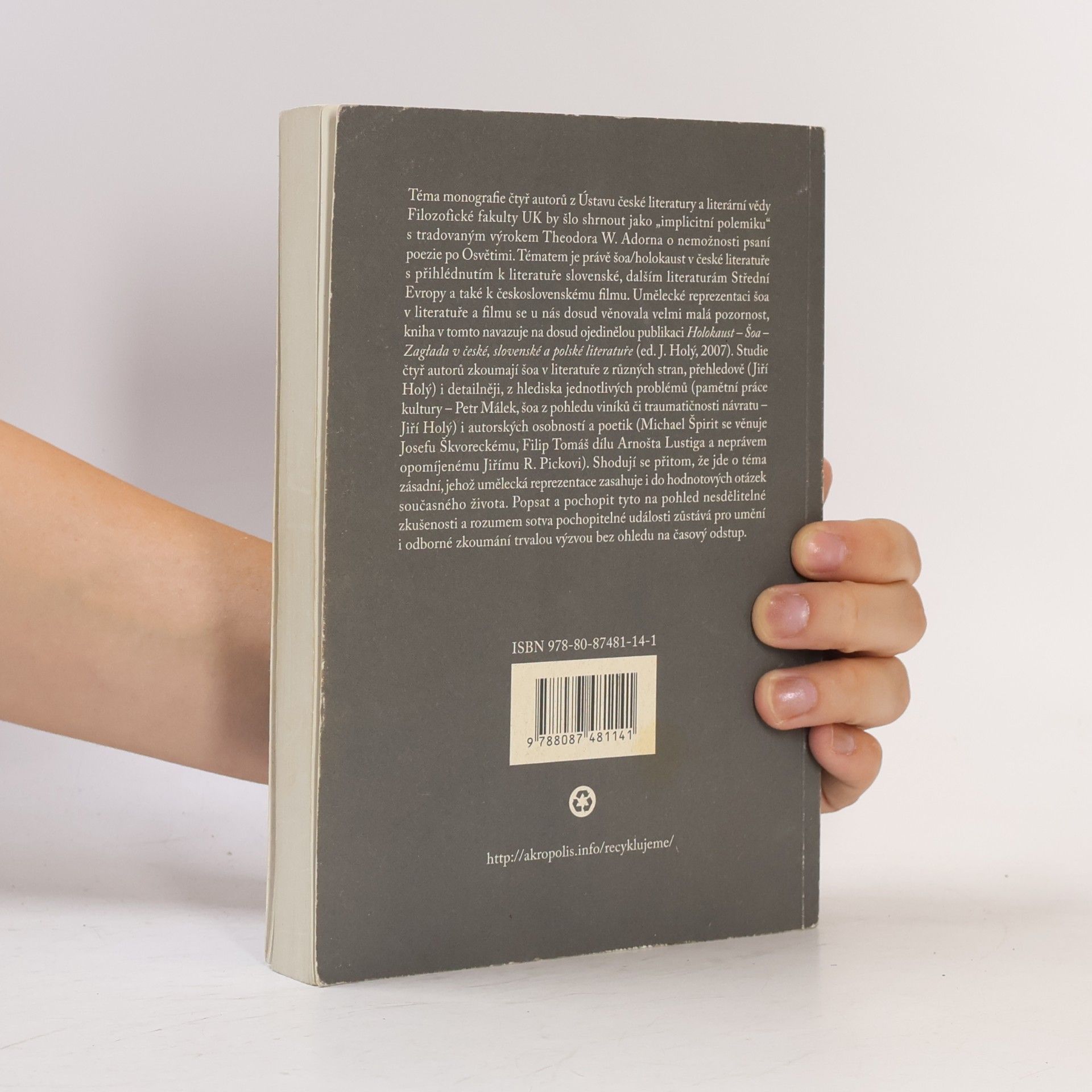 Jiří Holý Šoa v české literatuře a v kulturní paměti