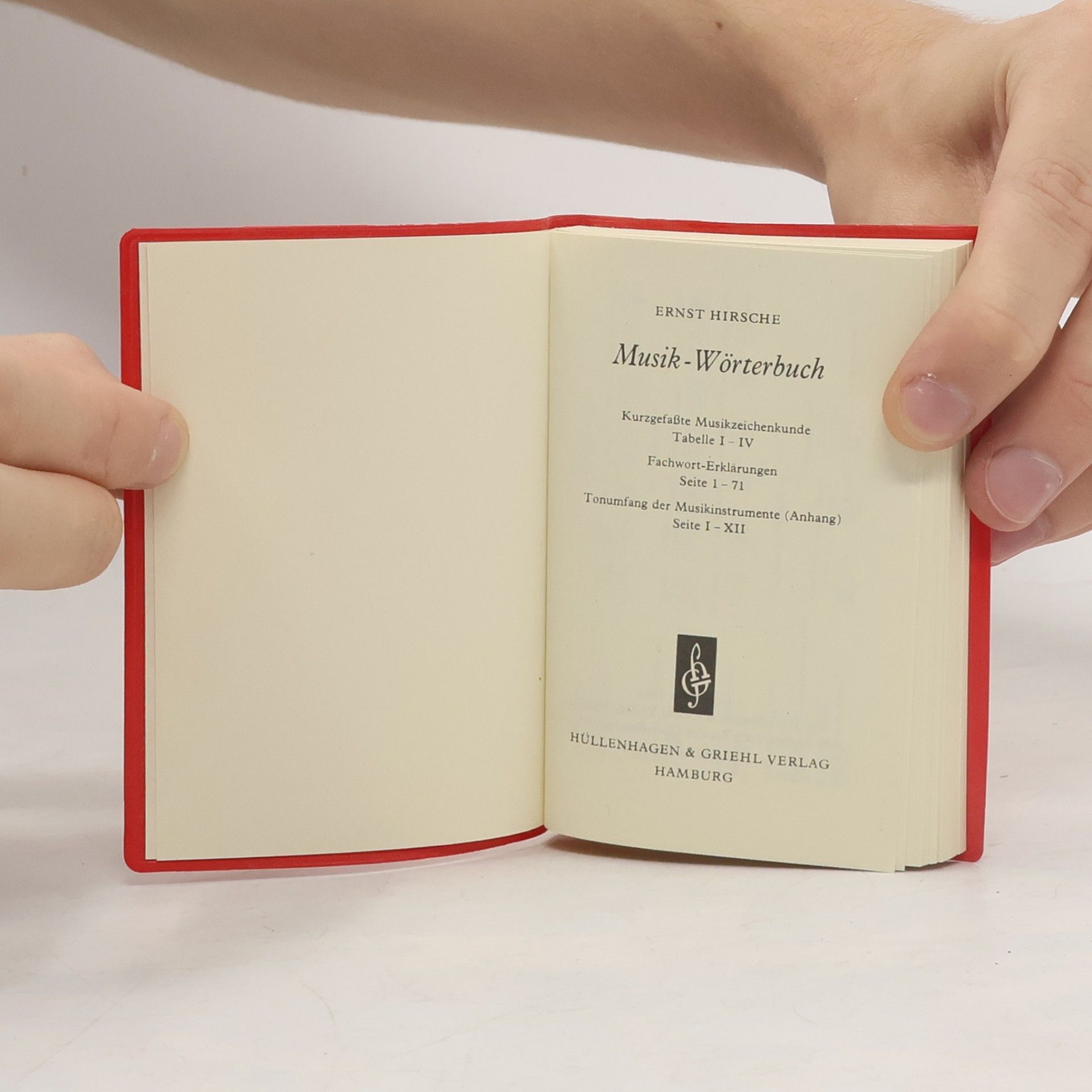Ernst Hirsche Musik Wörterbuch