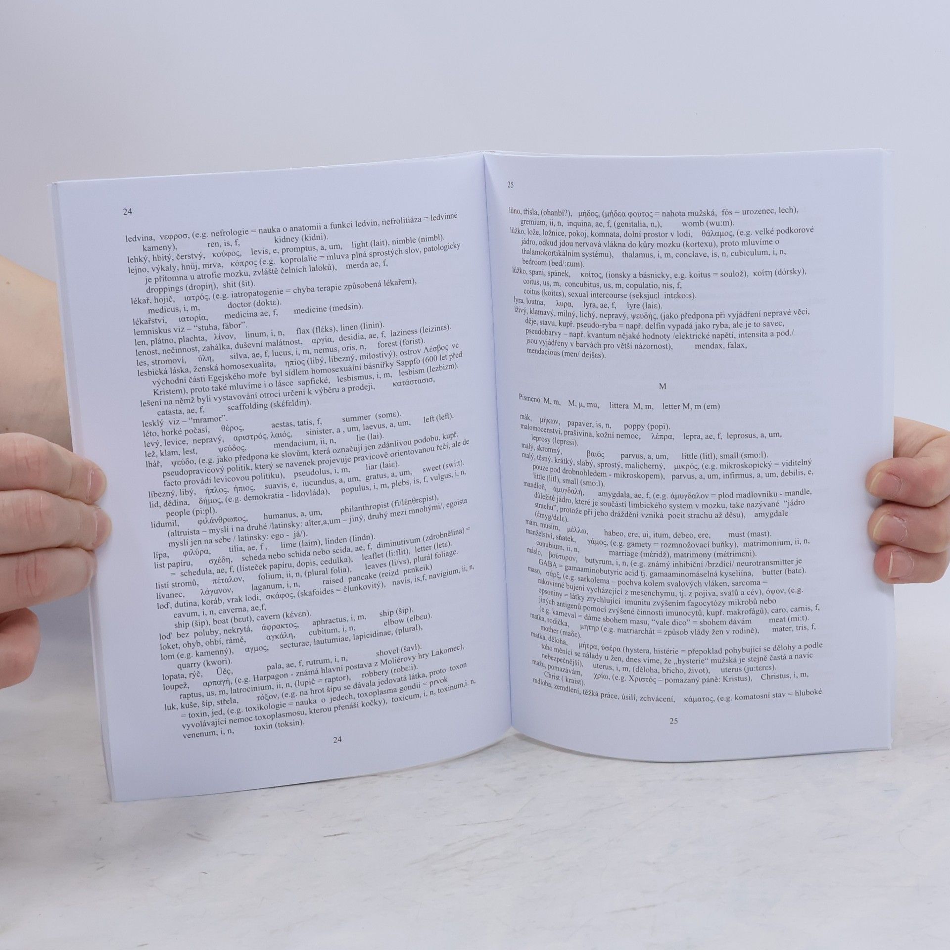 J. Faber Kapesní slovník česko-řecko-latinsko-anglický s některými interpretacemi hesel a etymologickými poznámkami