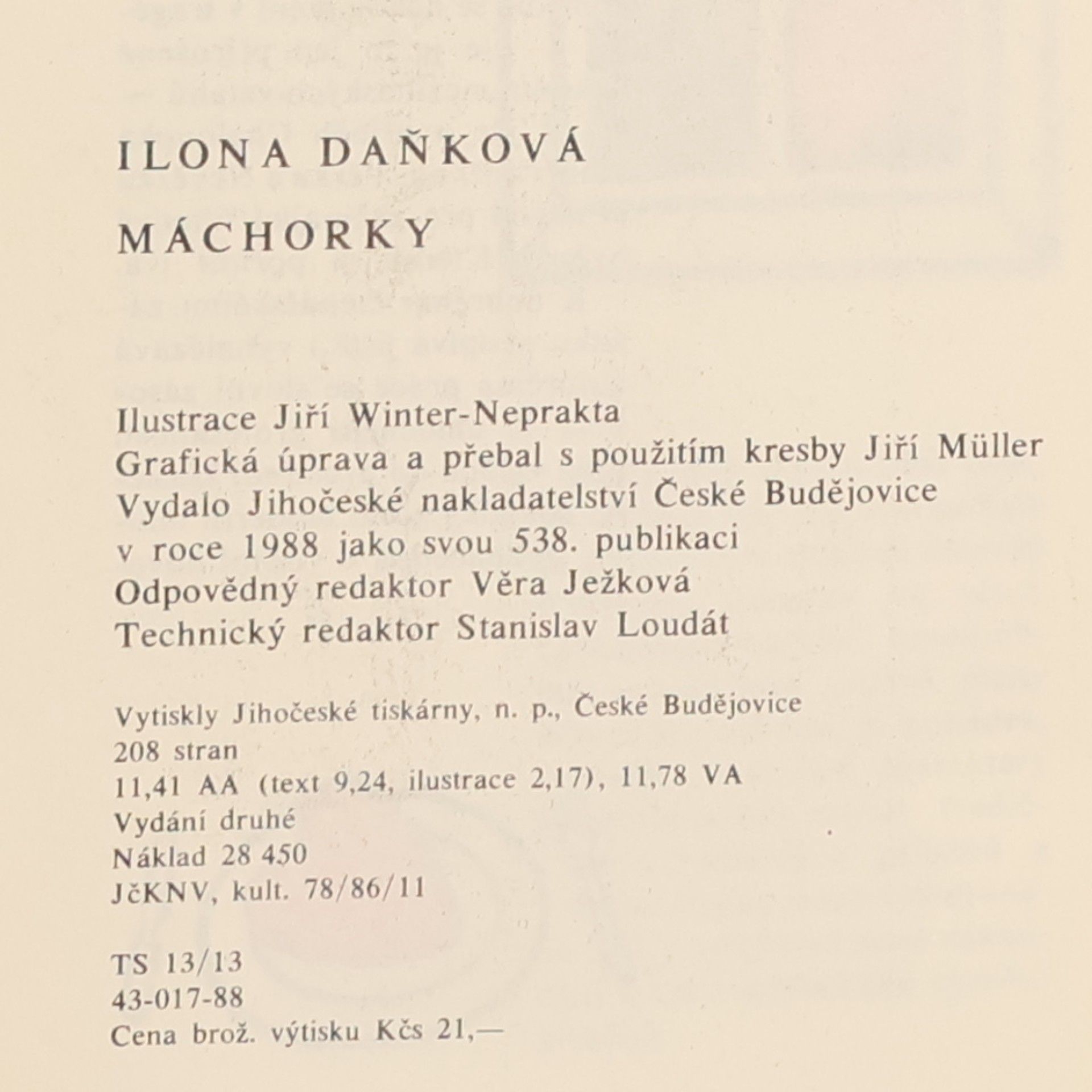 Daňková Ilona Máchorky