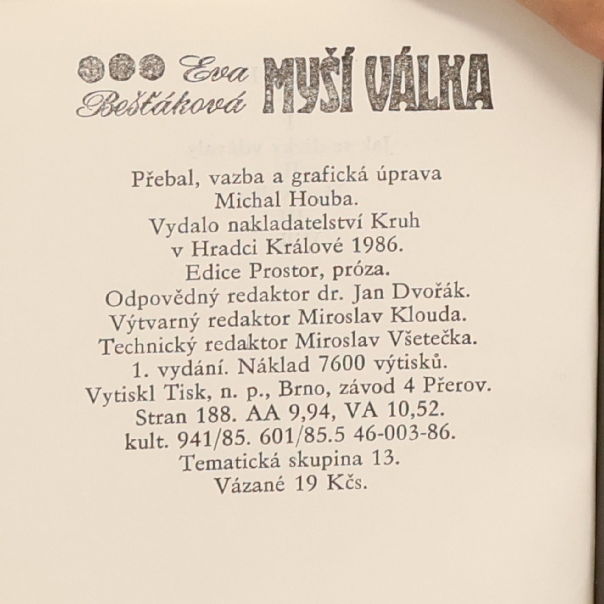 Eva Bešťáková Myší válka