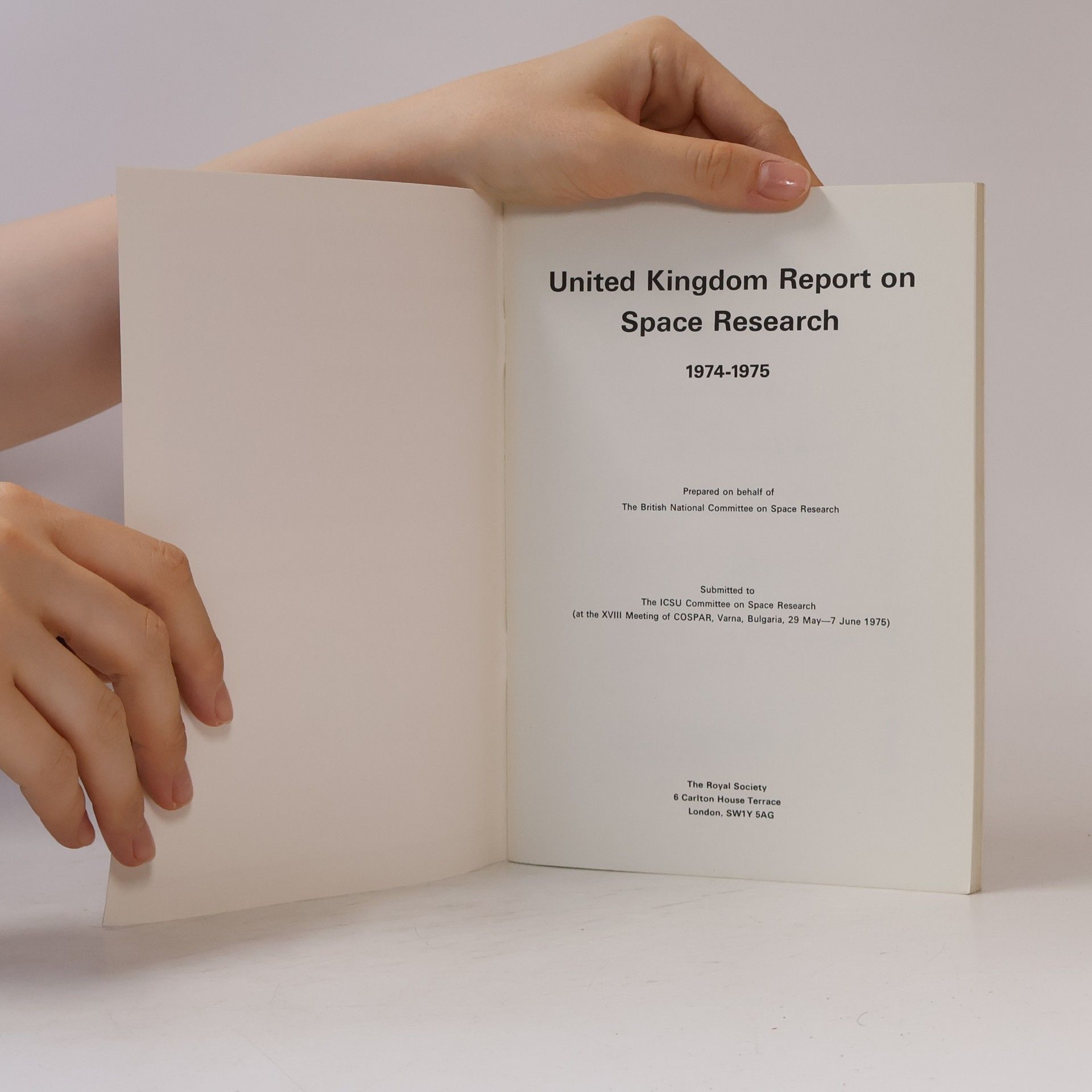 Kolektiv autorů United Kingdom Report on Space Research 1974-1975