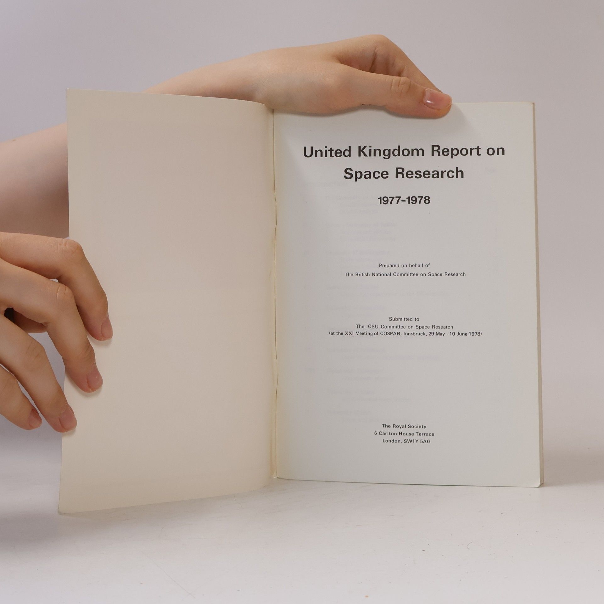 Kolektiv autorů United Kingdom Report on Space Research 1977-1978