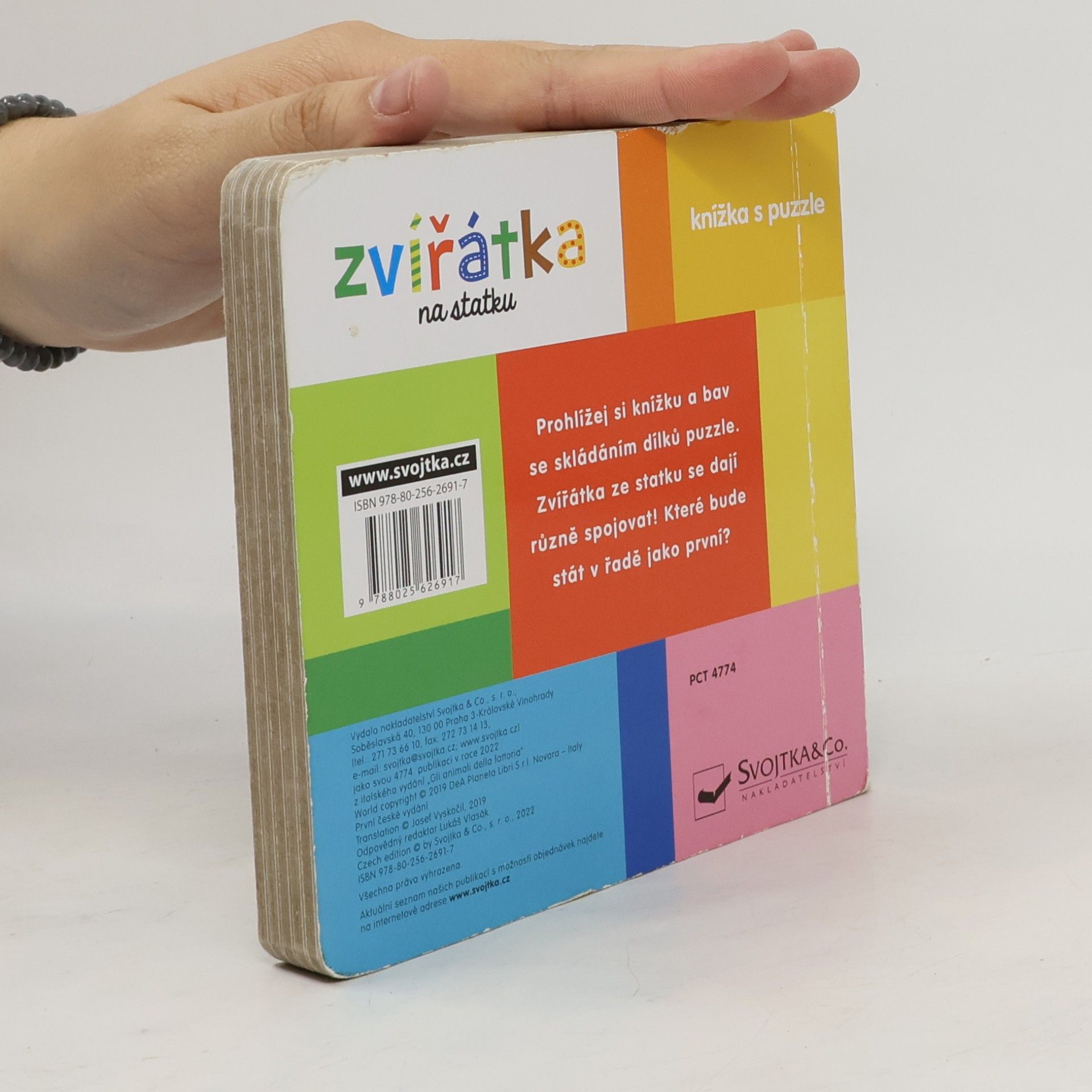 Josef Vyskočil Zvířátka na statku, kniha s puzzle