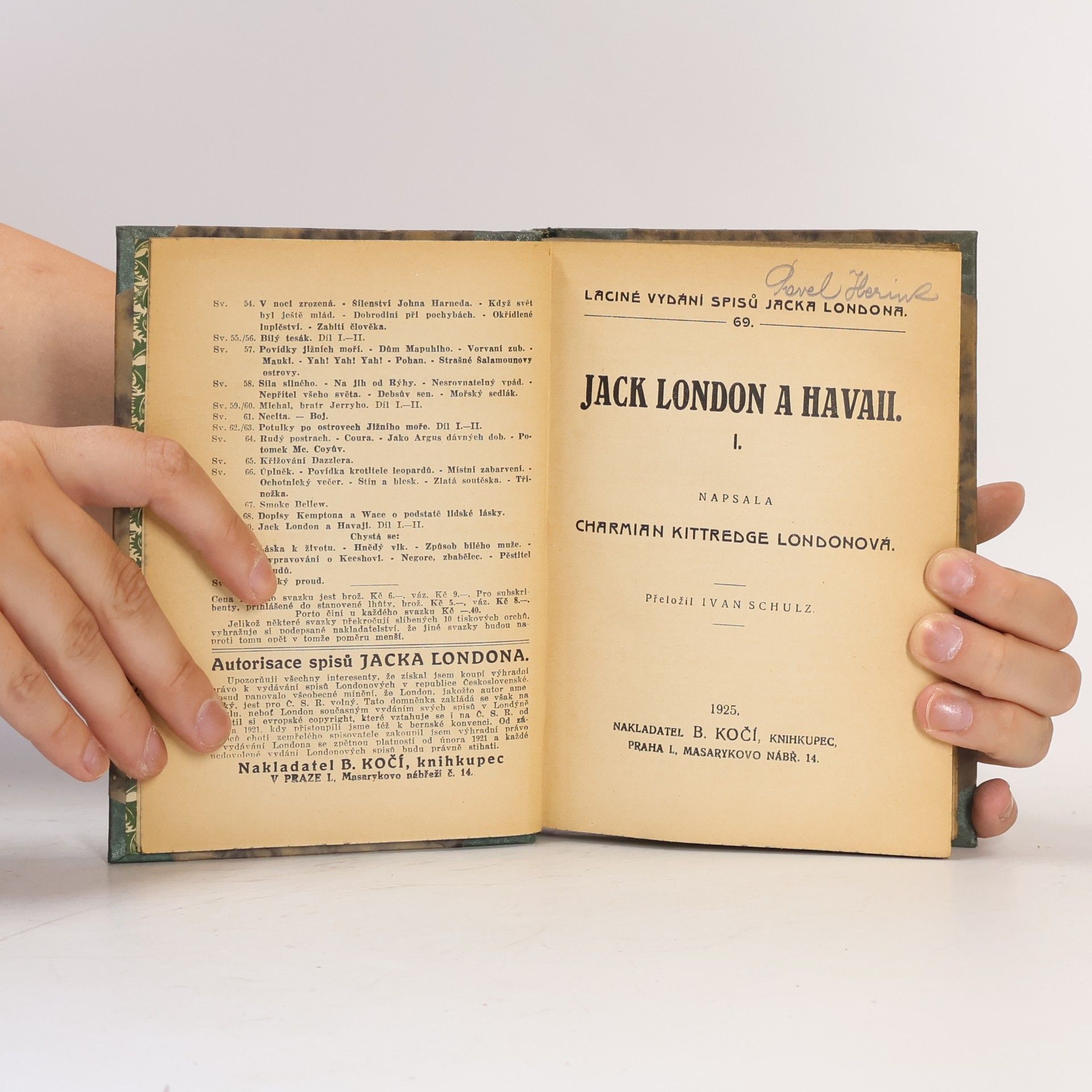 Charmian Kittredge London Jack London a Havaii I.