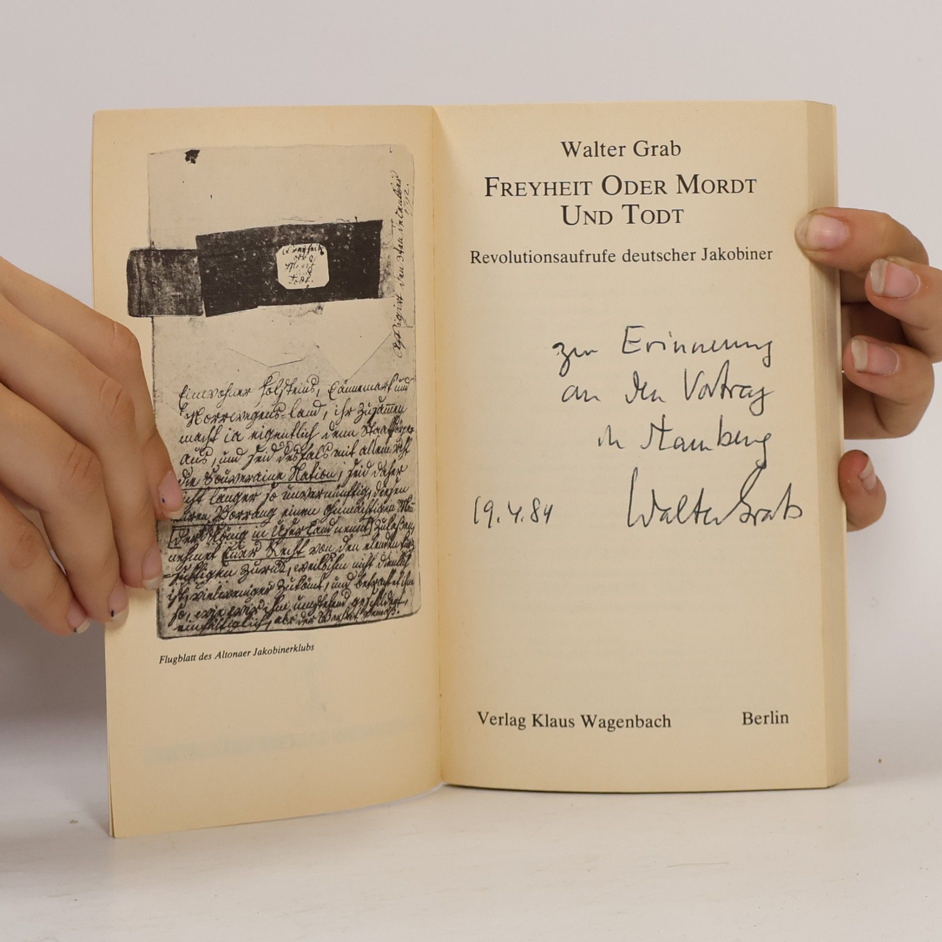 Walter Grab Freyheit oder Mordt und Todt