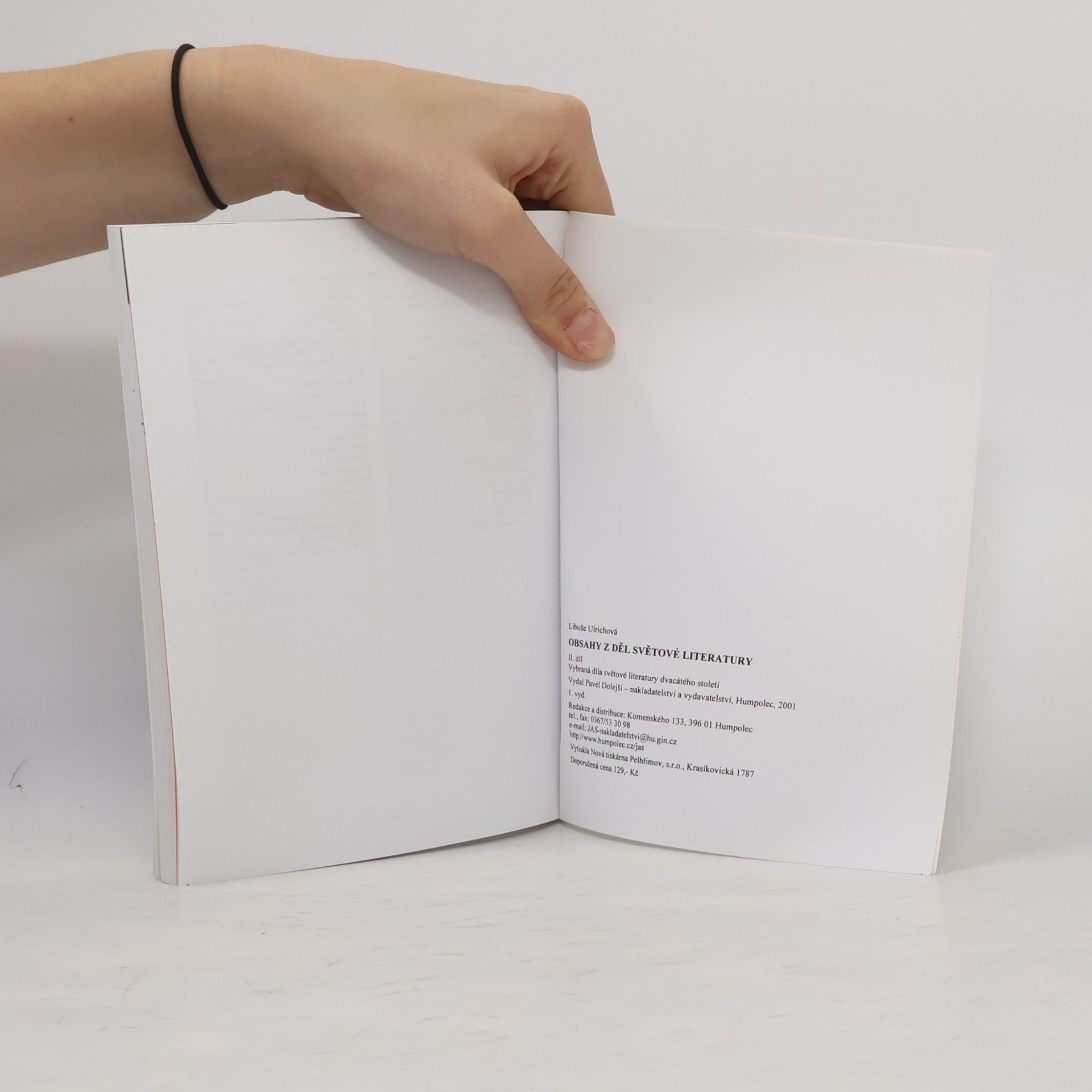 Libuše Ulrichová Obsah z děl světové literatury II