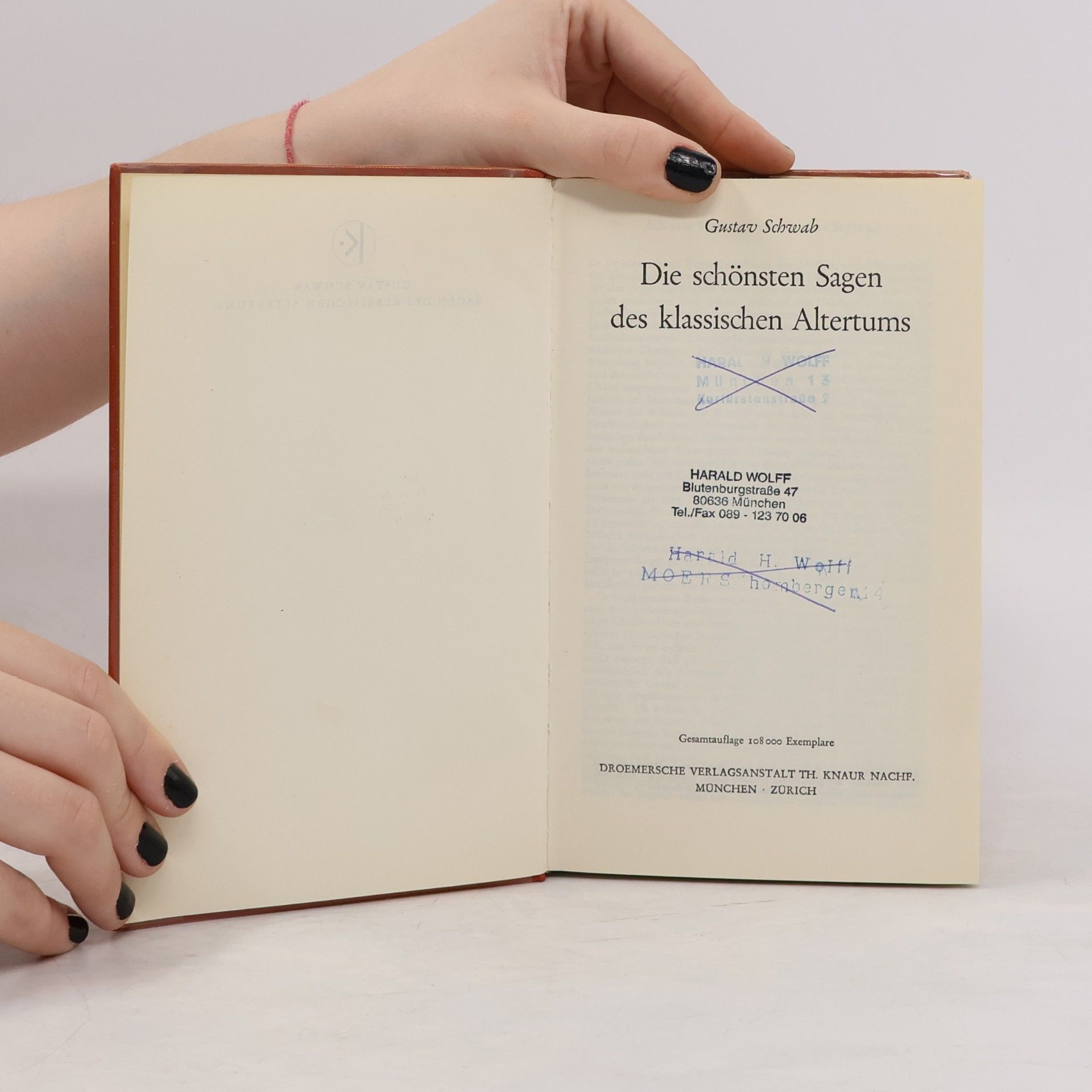 Gustav Schwab Die schönsten Sagen des klassischen Altertums