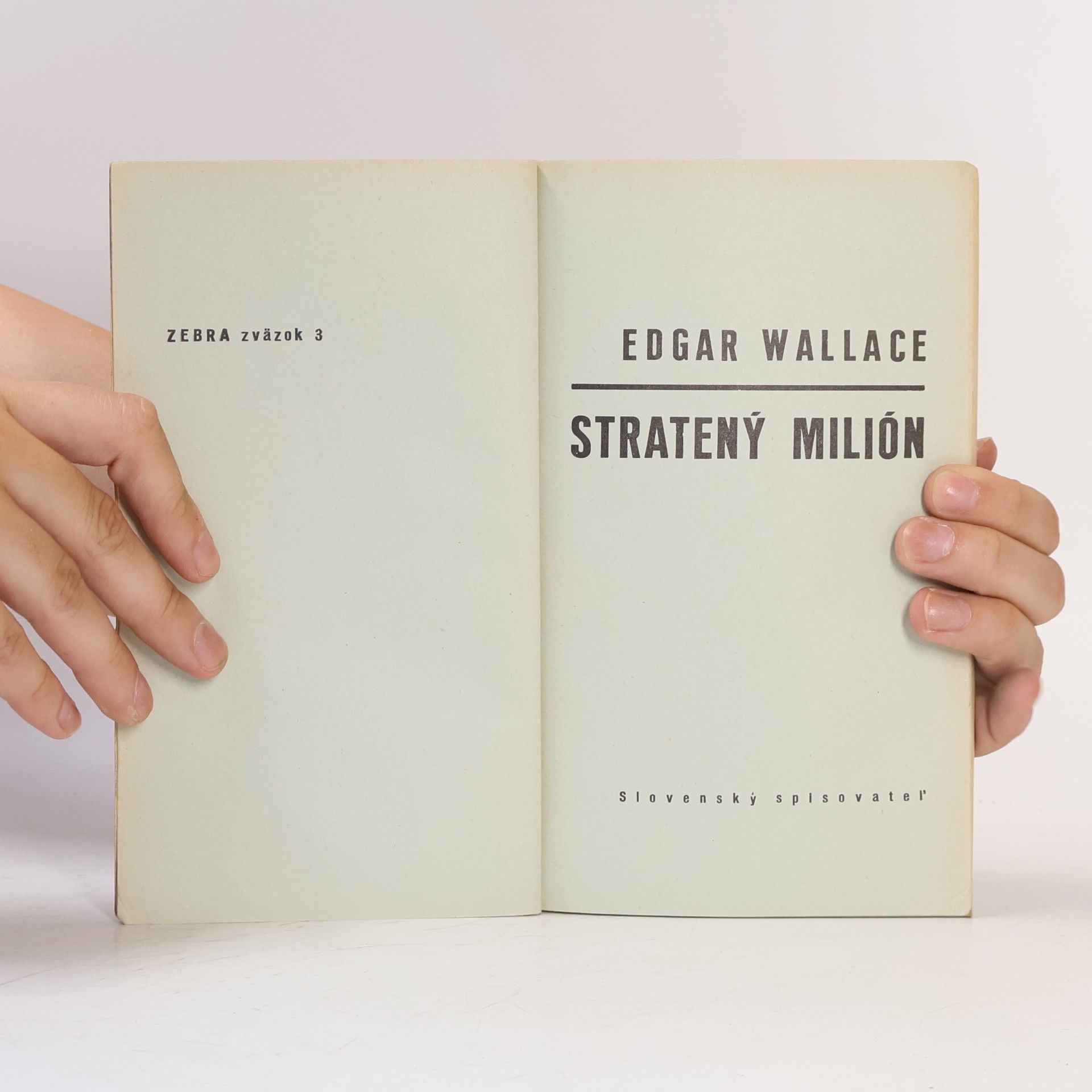 Edgar Wallace Stratený milión