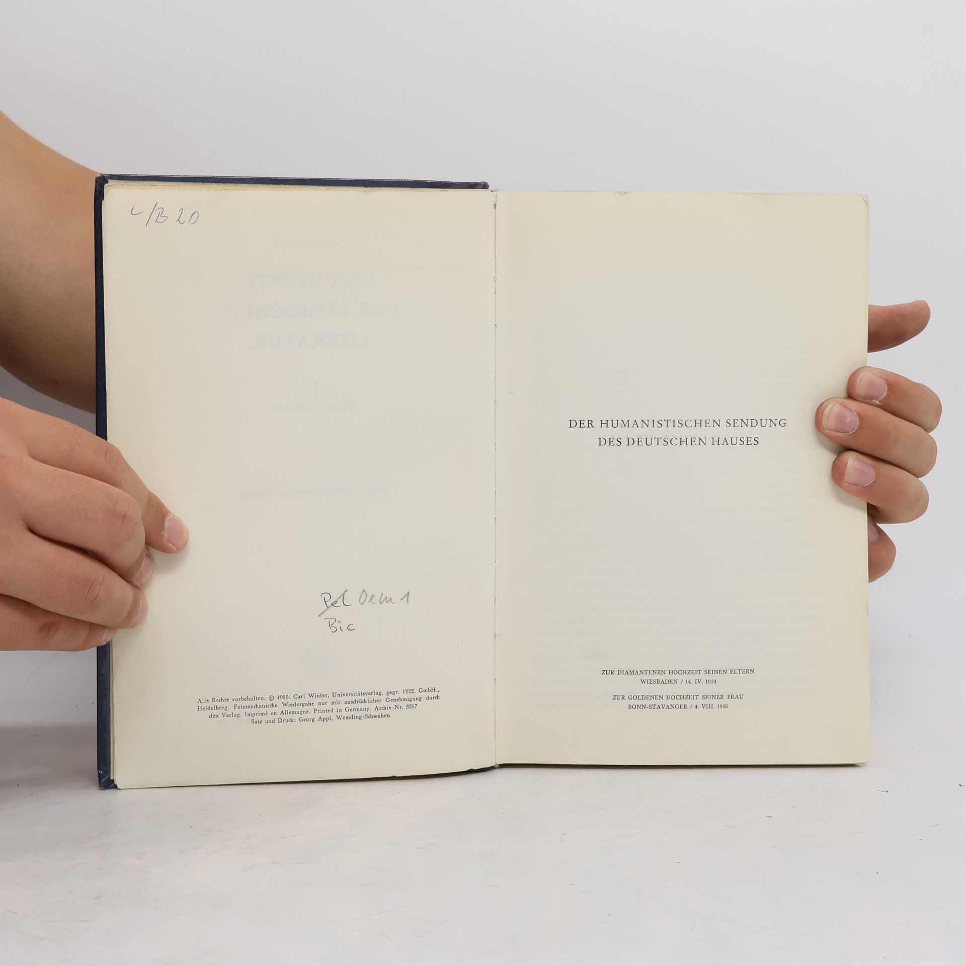 Ernst Bickel Geschichte der römischen Literatur