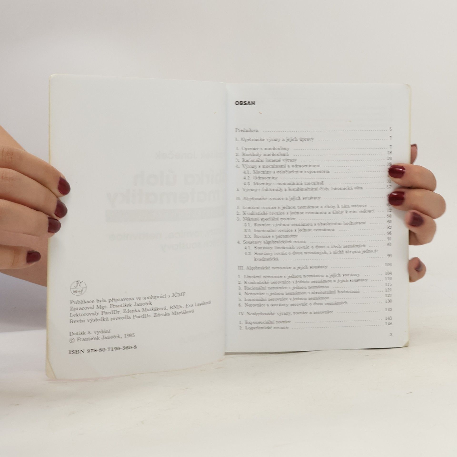 František Janeček Matematika. Sbírka úloh pro střední školy