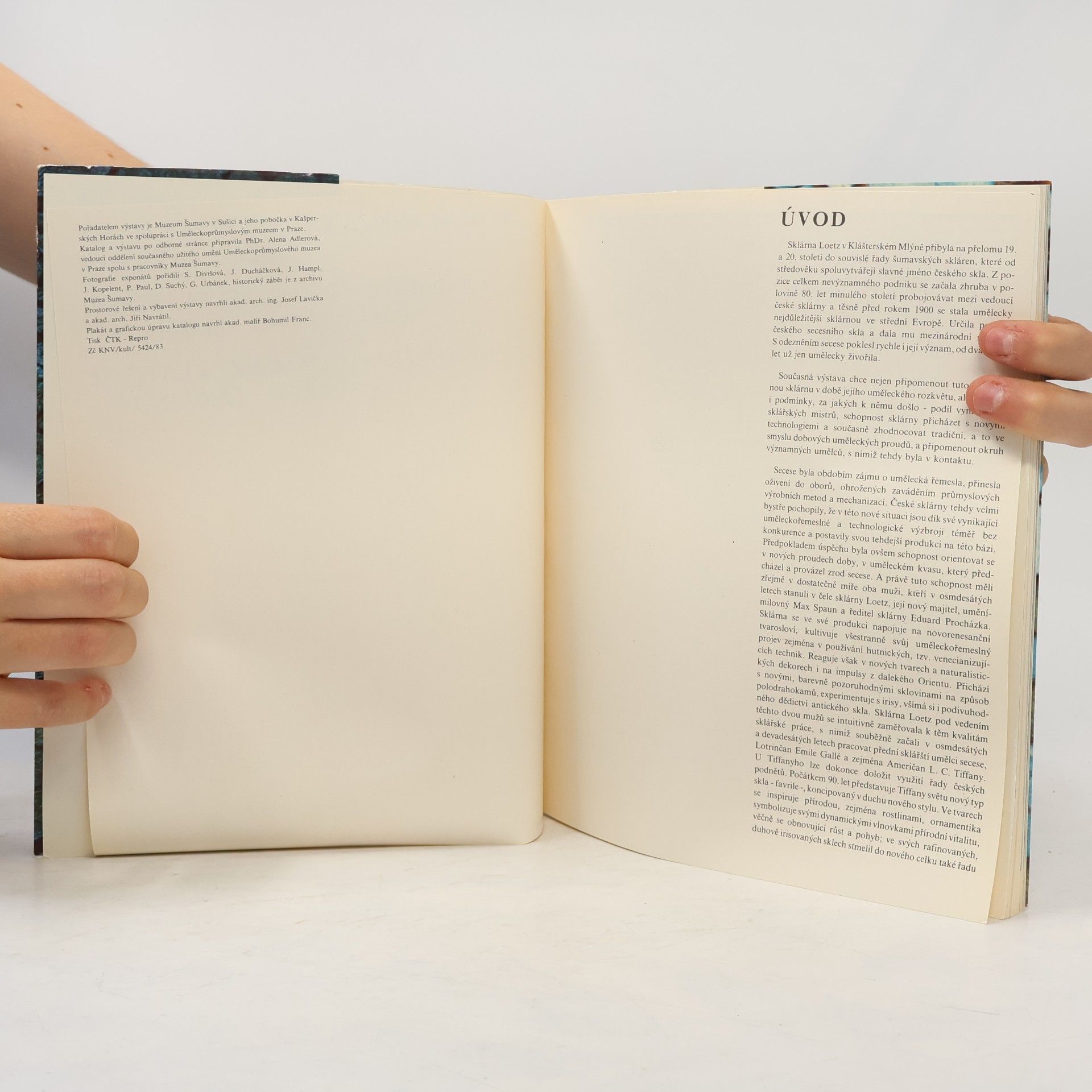 Alena Adlerová Secesní sklo z Klášterského Mlýna 1895-1914: Katalog výstavy, Kašperské Hory, duben - září 1984, Plzeň, prosinec 1984 - leden 1985, Klatovy březen - červen 1985