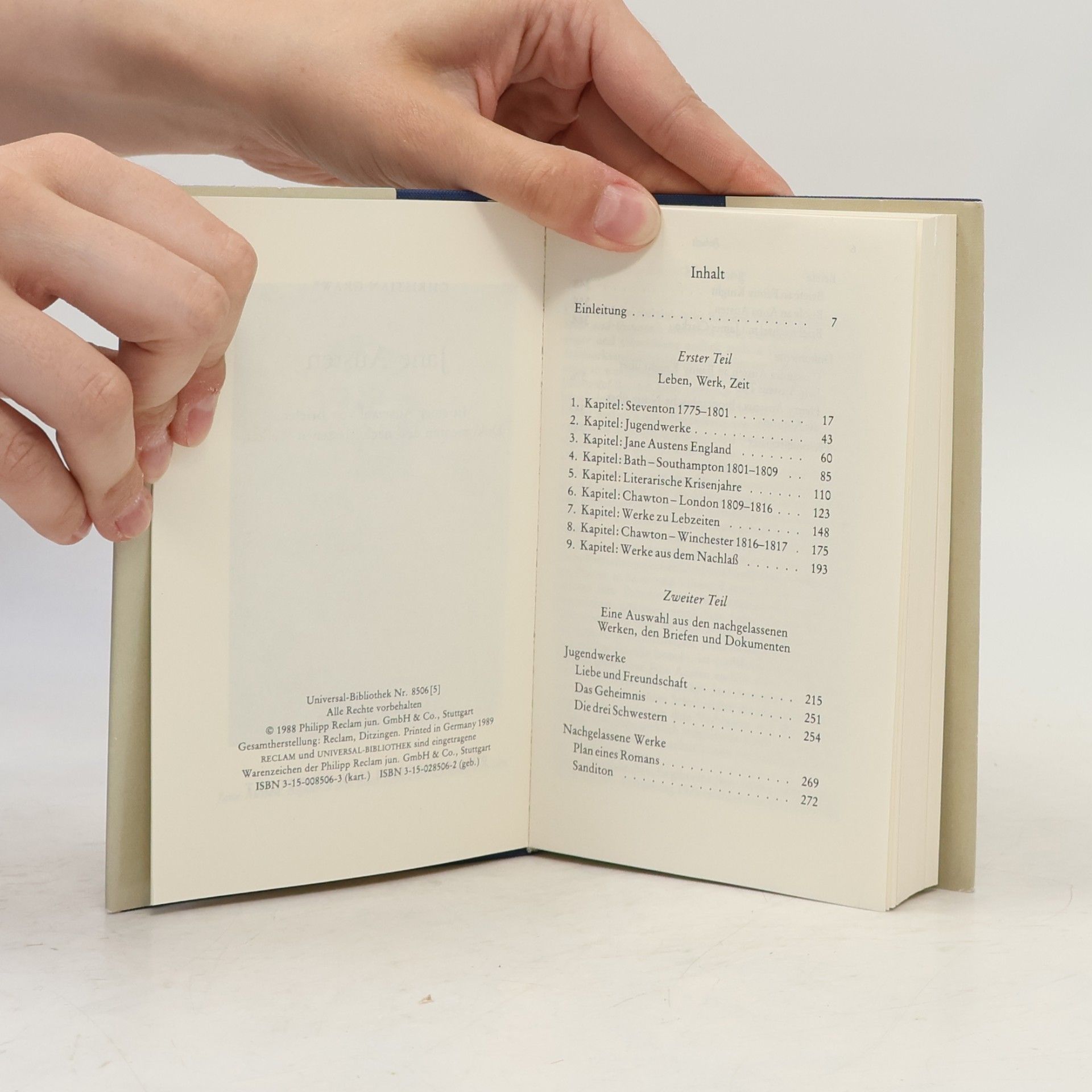 Christian Grawe Reclams Universal-Bibliothek: Jane Austen