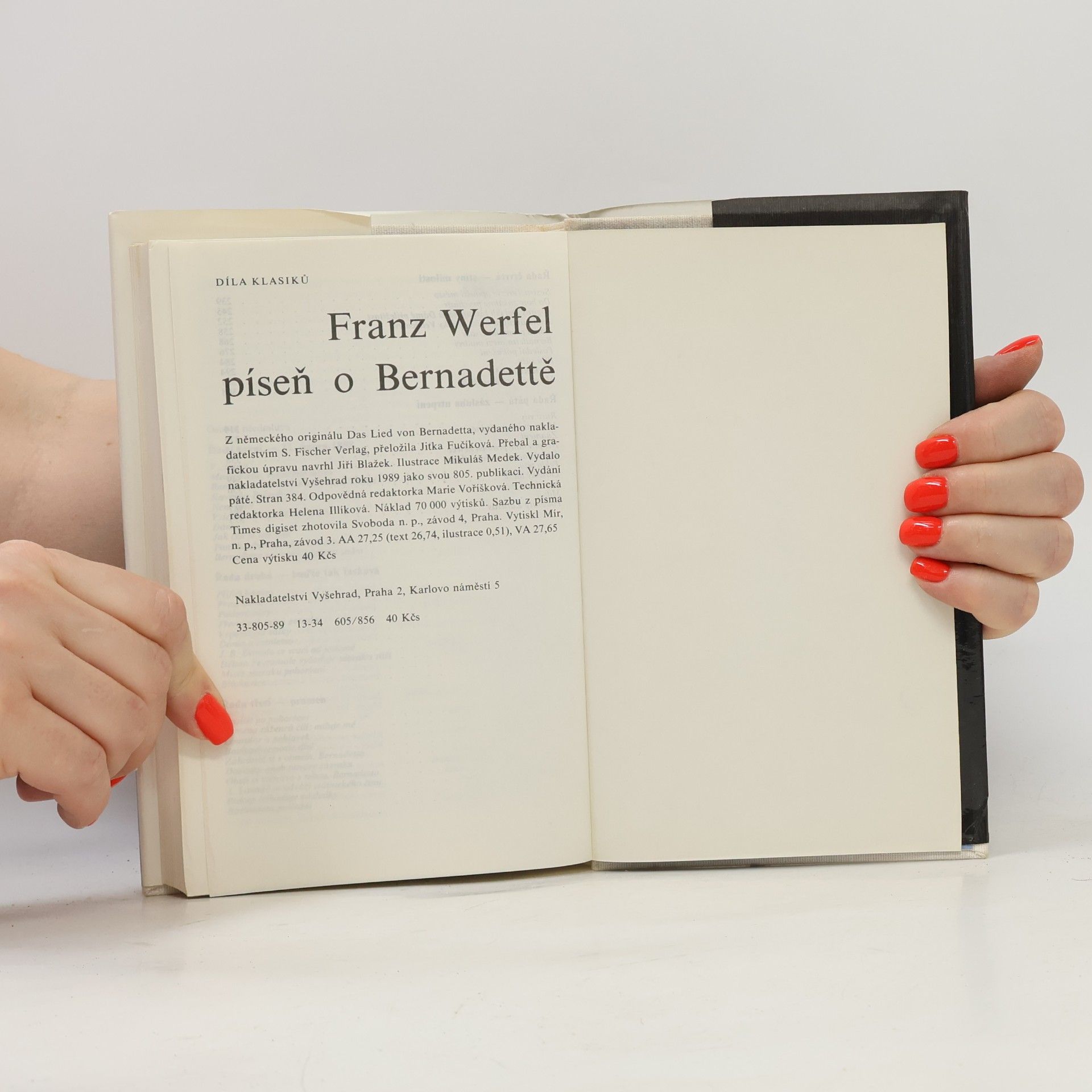 Franz Werfel Píseň o Bernadettě