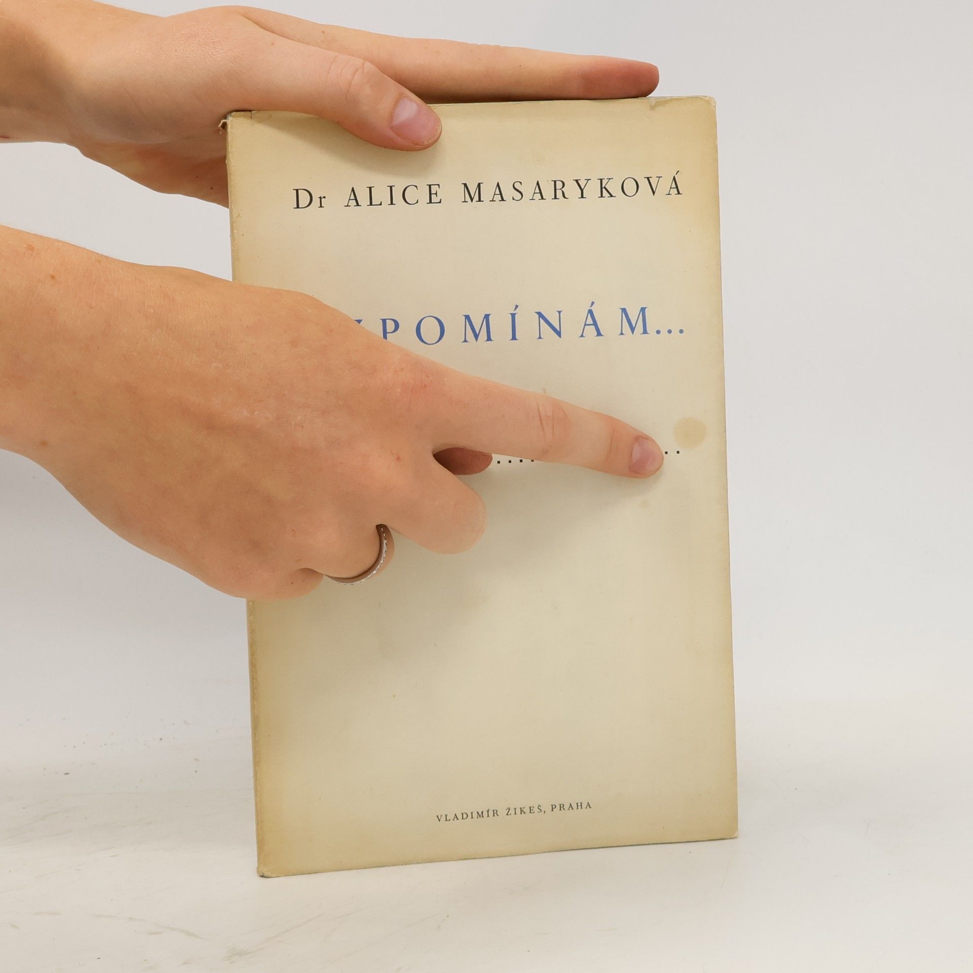 Alice Masaryková Vzpomínám...
