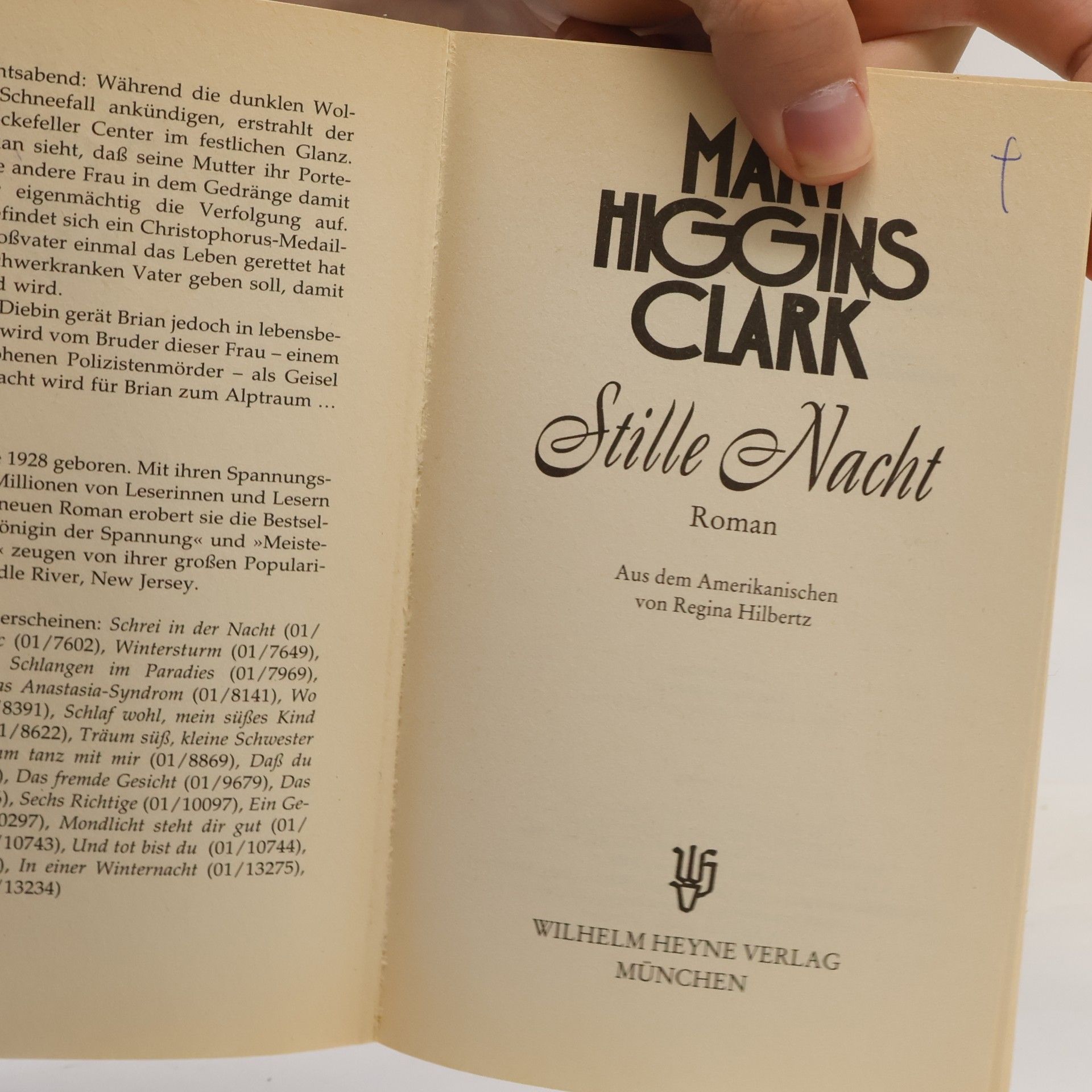 Mary Higgins Clark Stille Nacht