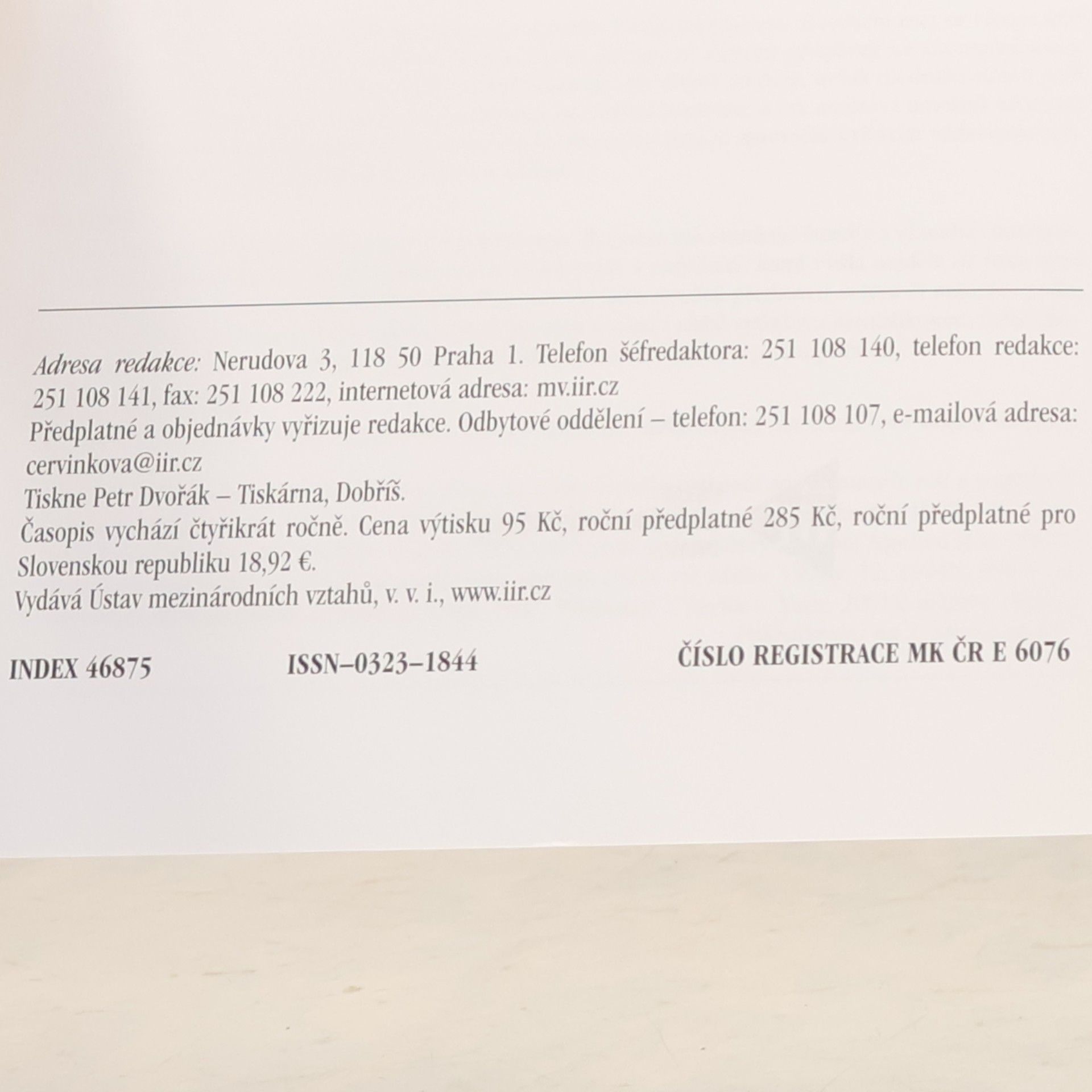 Kolektiv autorů Mezinárodní vztahy 4/2016