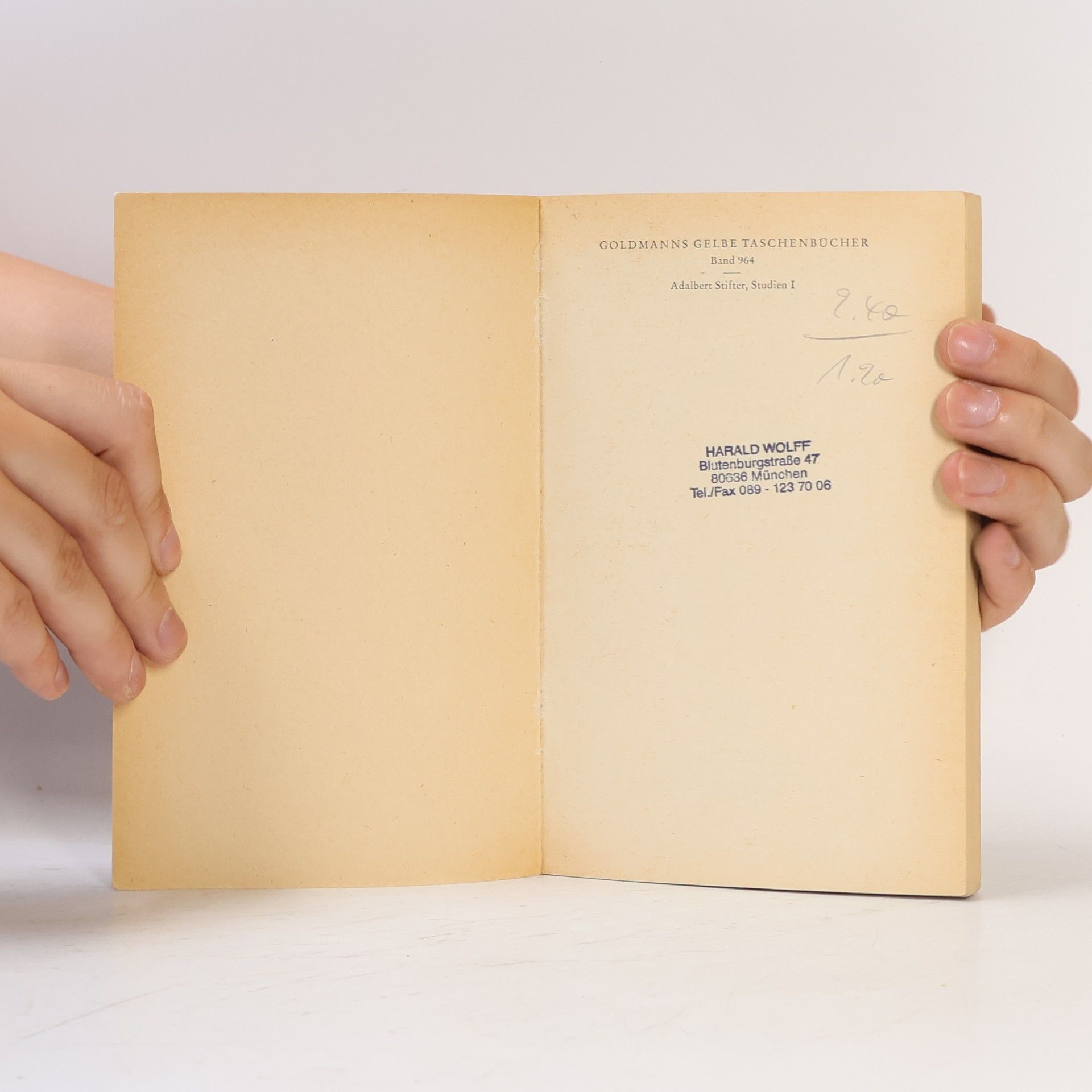 Adalbert Stifter Studien I